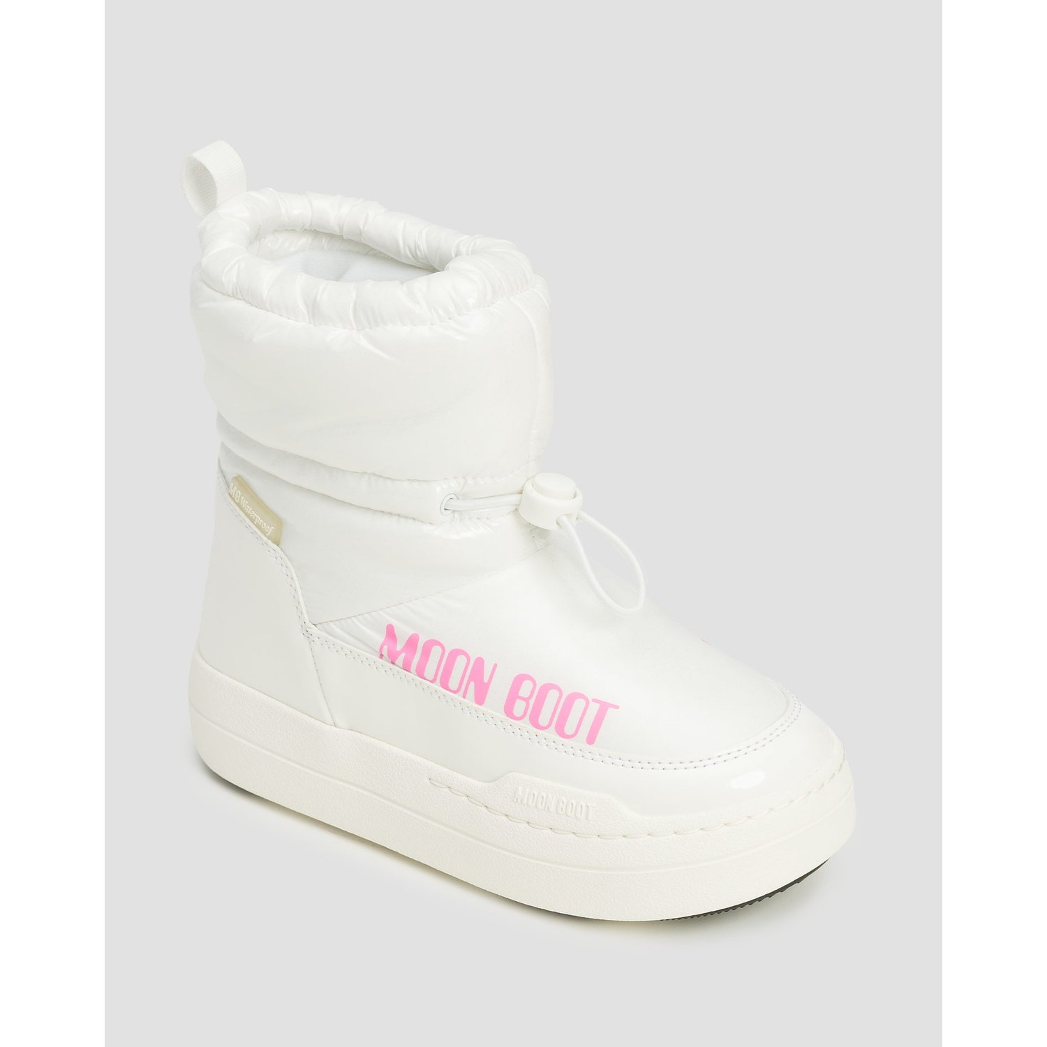 Białe śniegowce Dziecięce Moon Boot Jr Park Tube Mid Glitter Wp