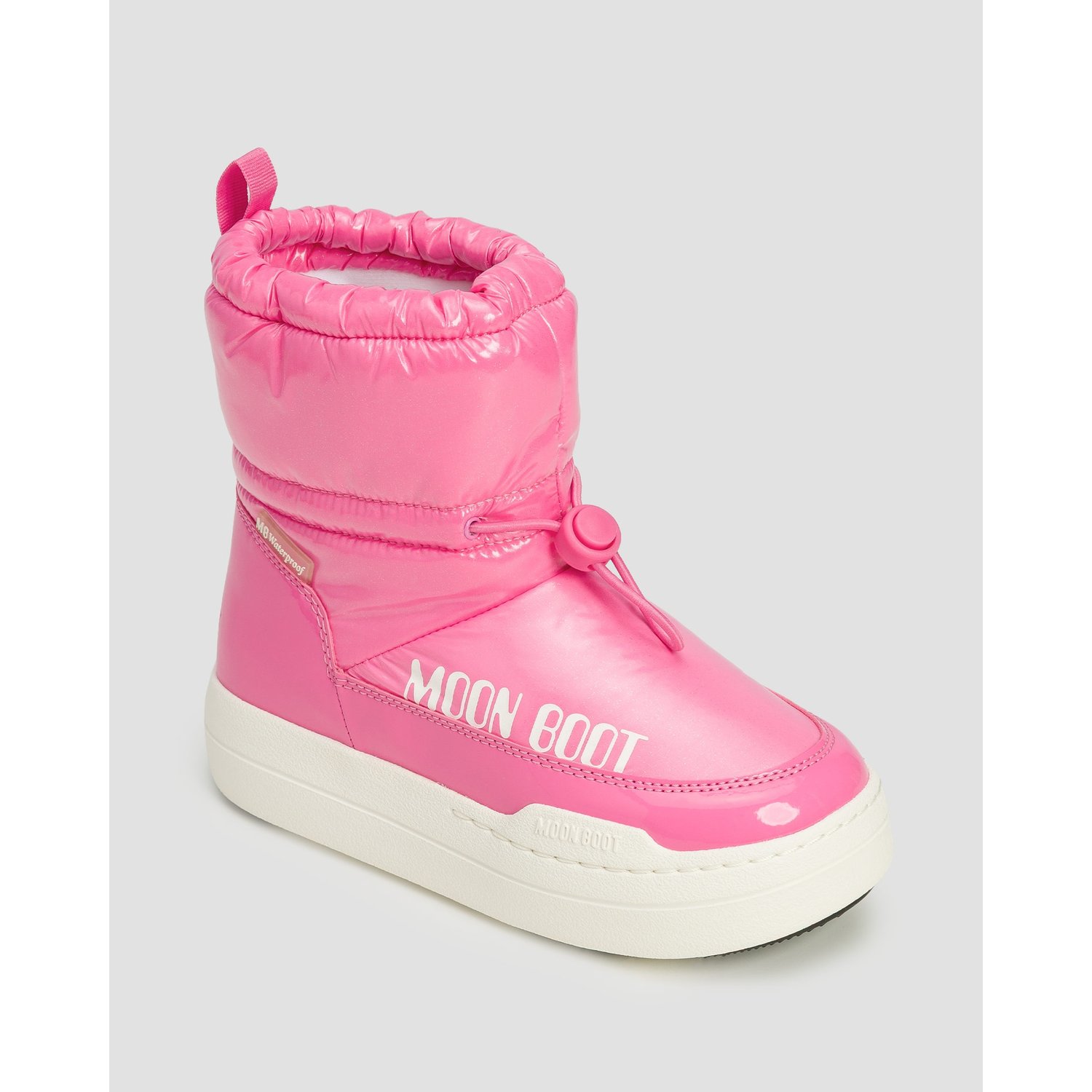 Różowe śniegowce Dziecięce Moon Boot Jr Park Tube Mid Glitter Wp