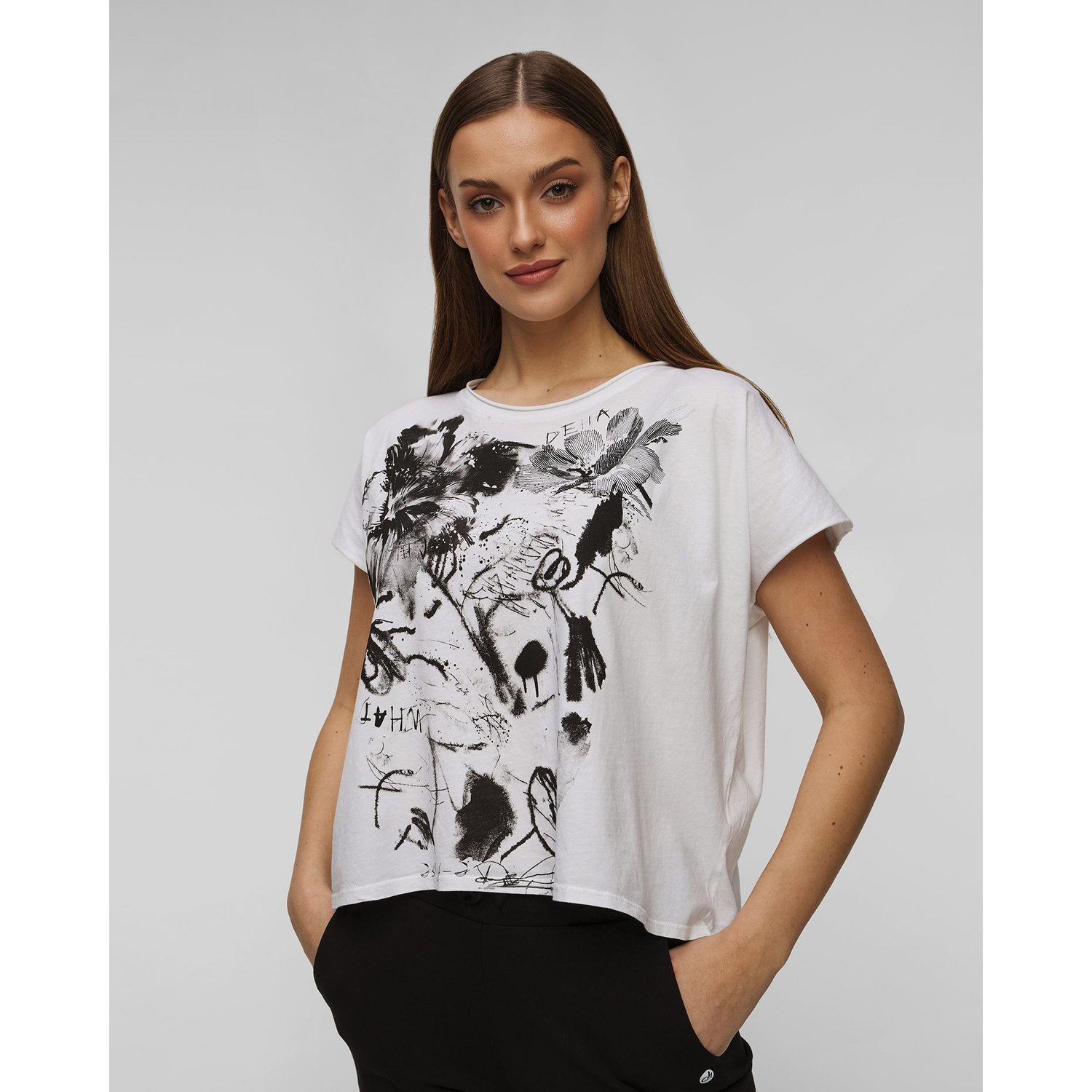 T-shirt Z Printem Damski Deha