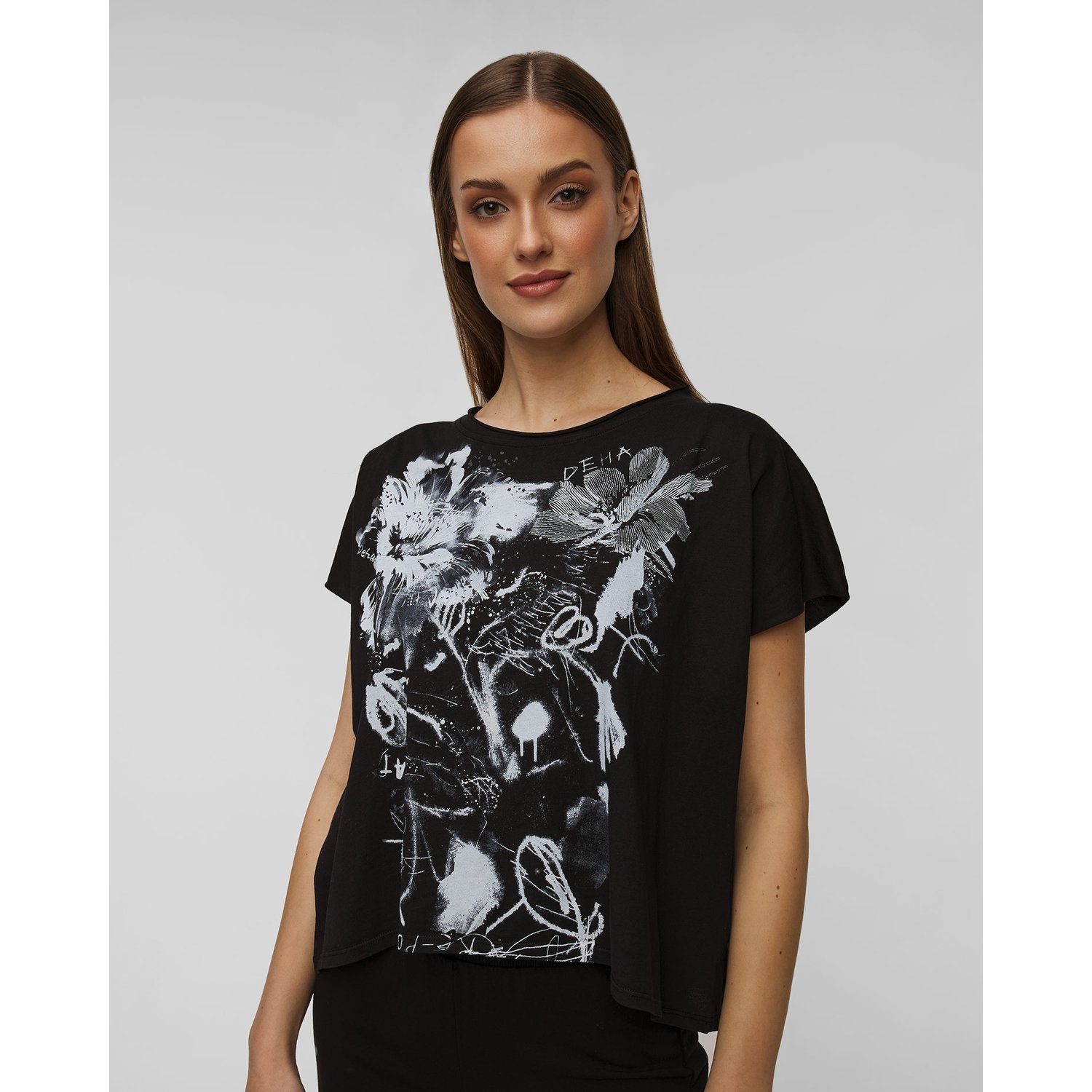 T-shirt Z Printem Damski Deha
