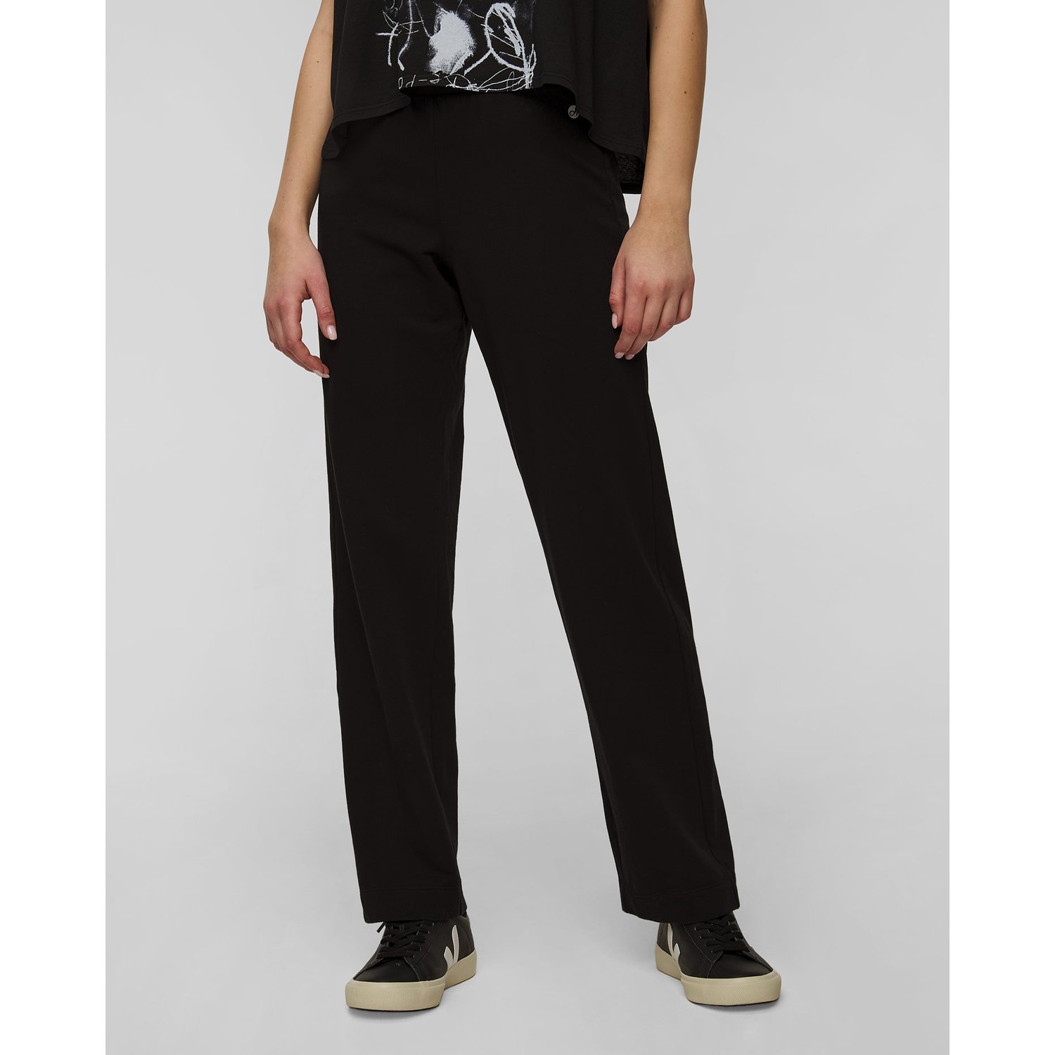 Czarne Spodnie Dresowe Damskie Deha