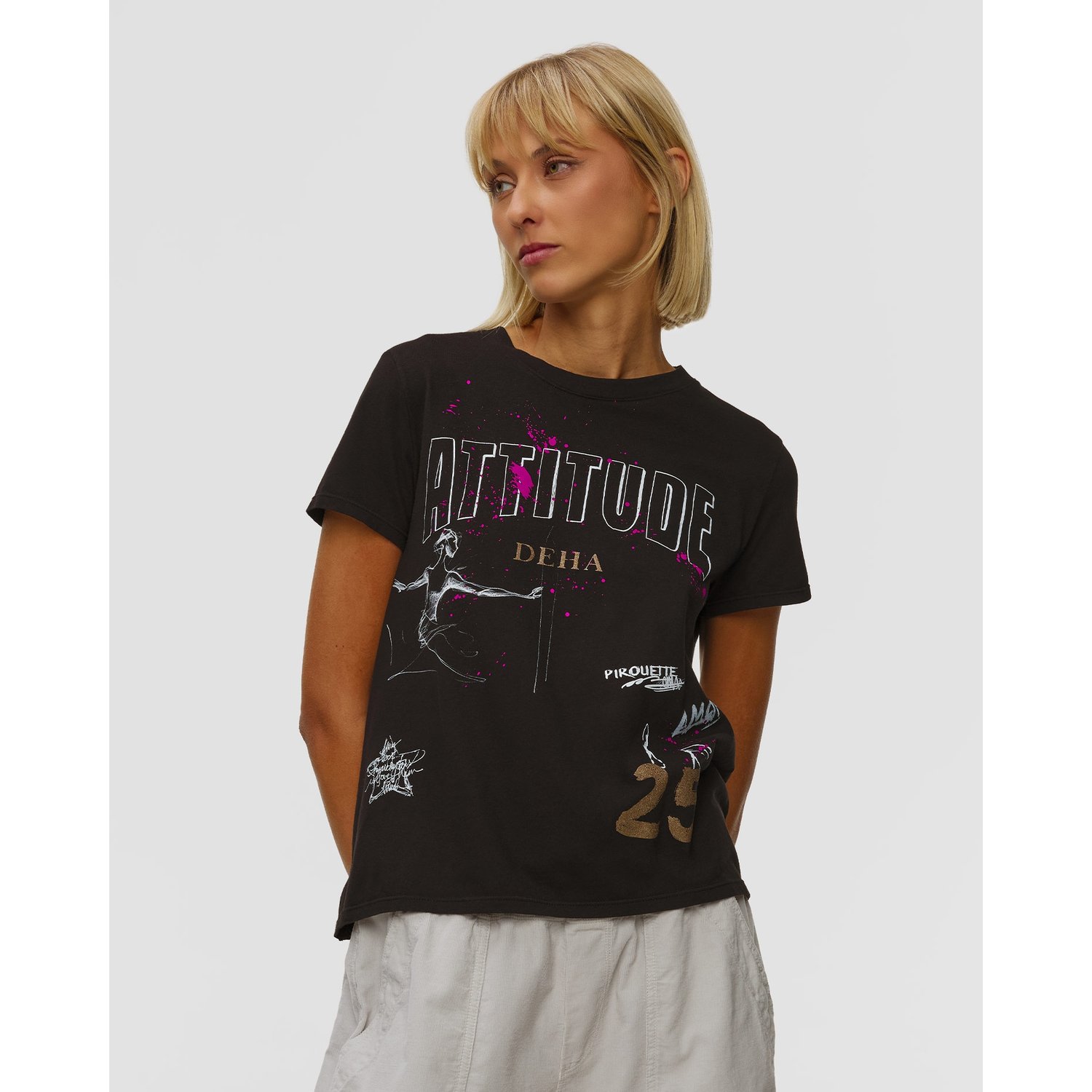 T-shirt Damski Z Printem Deha