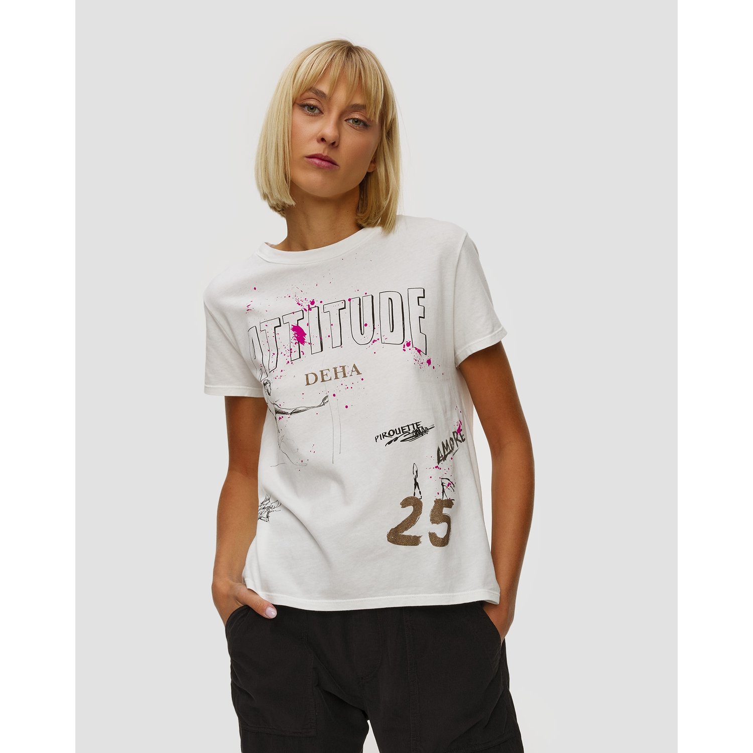 T-shirt Damski Z Printem Deha