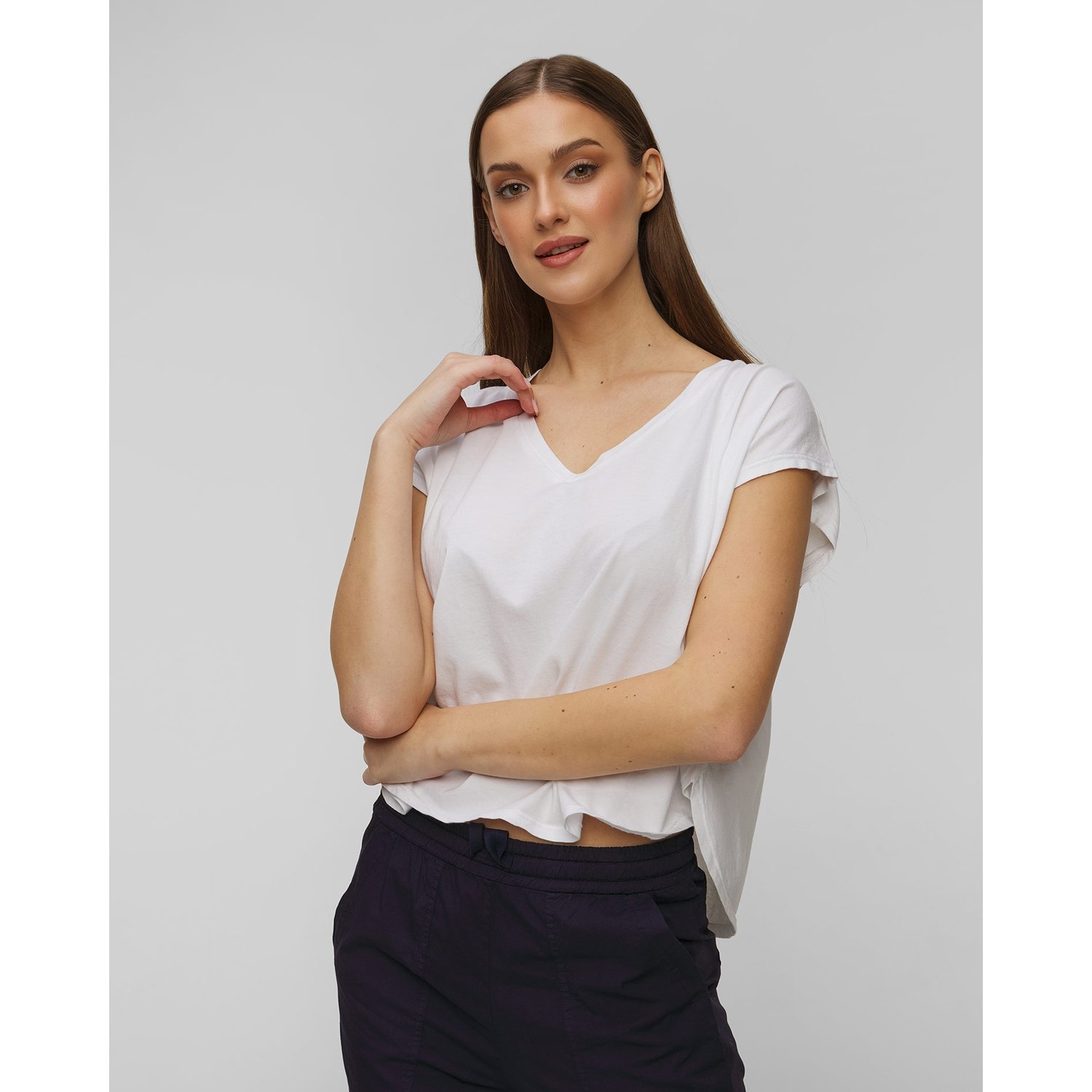 Biały T-shirt Damski Deha