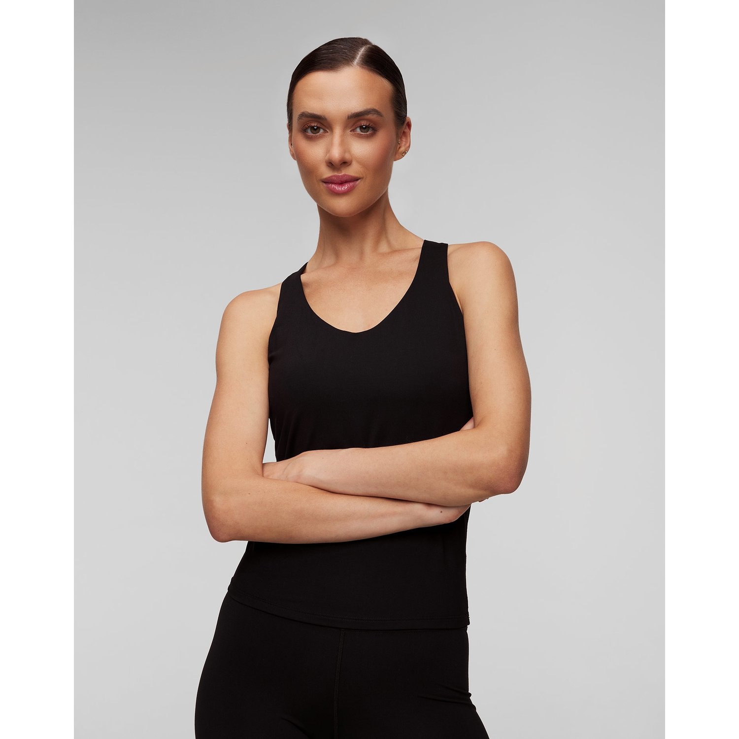 Czarny Top Sportowy Damski Deha