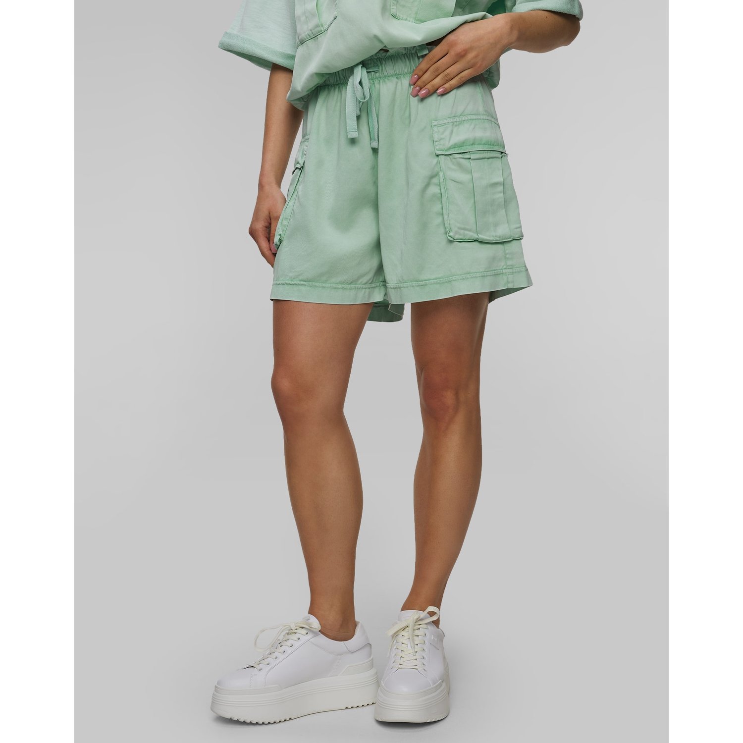 Szorty Cargo Z Lyocellu Damskie Deha