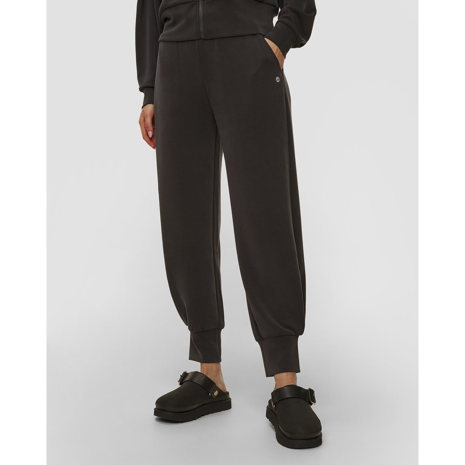 Czarne Spodnie Damskie Z Modalem Deha