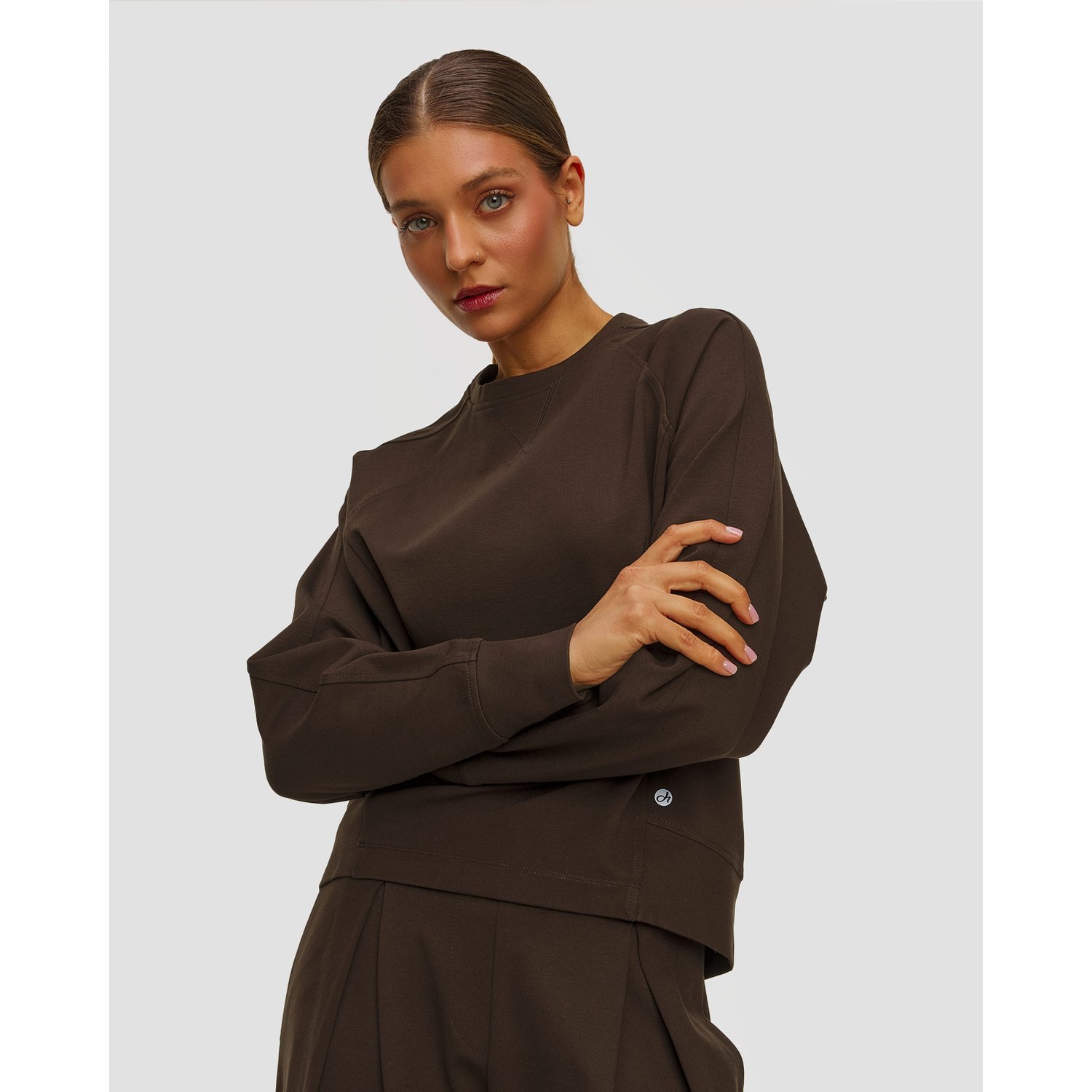 Brązowa Bluza Damska Deha