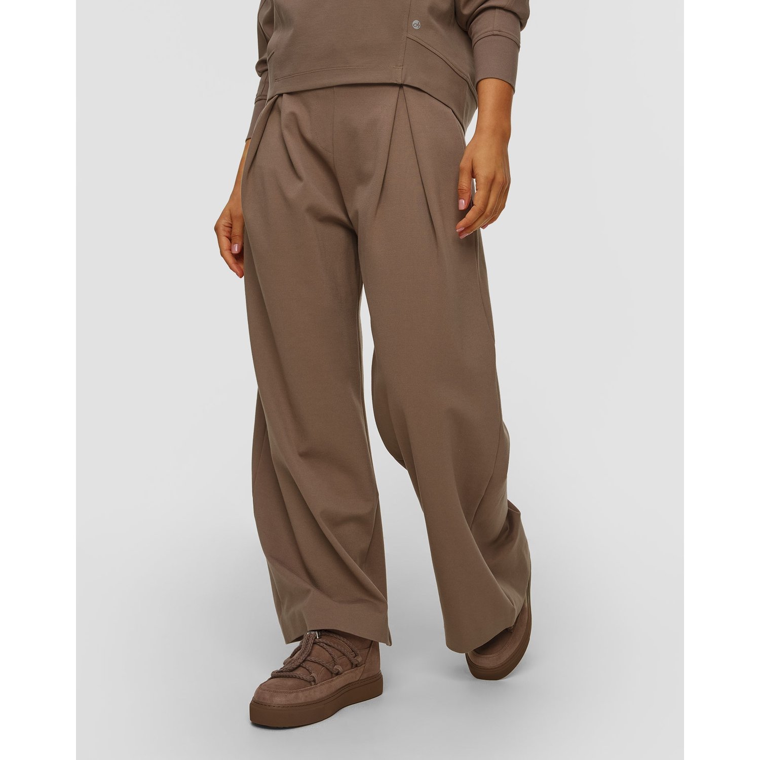 Brązowe Spodnie Damskie Deha