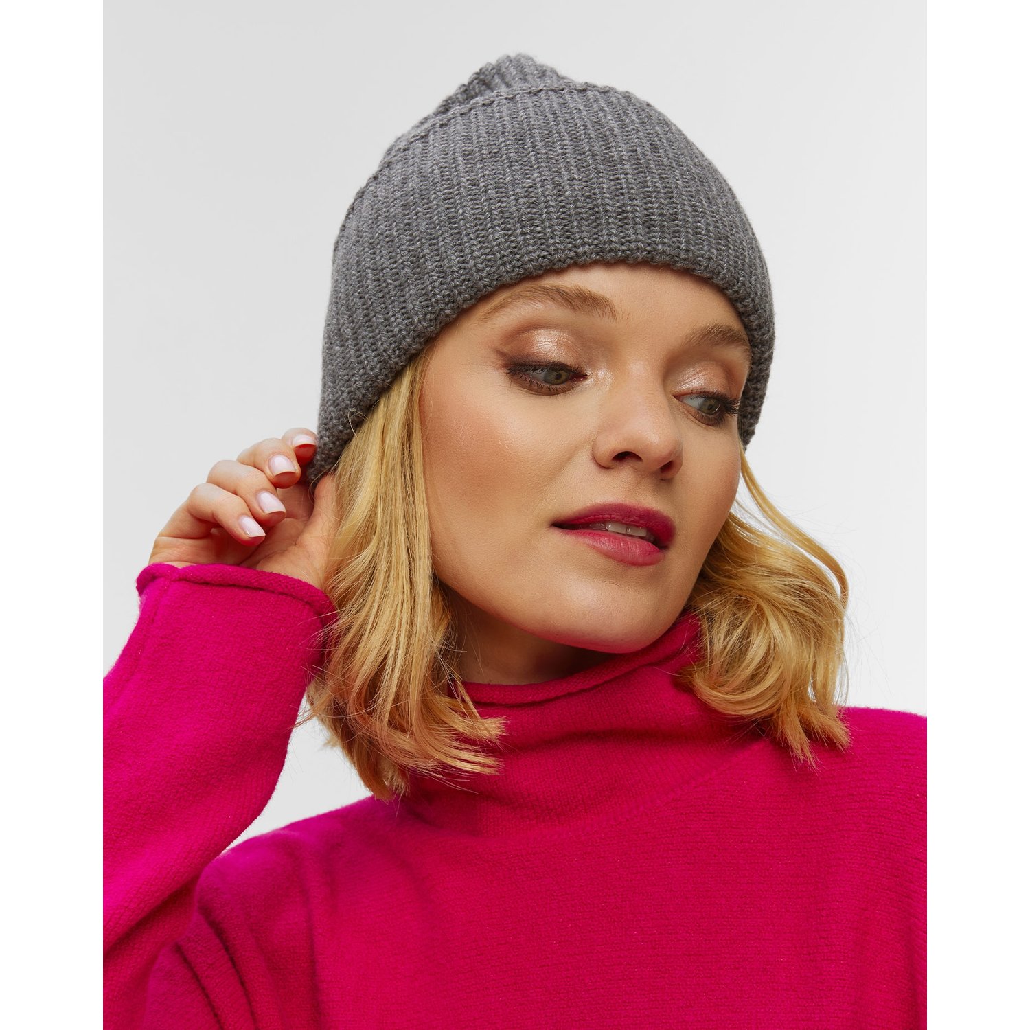 Szara Czapka Wełniana Damska Deha