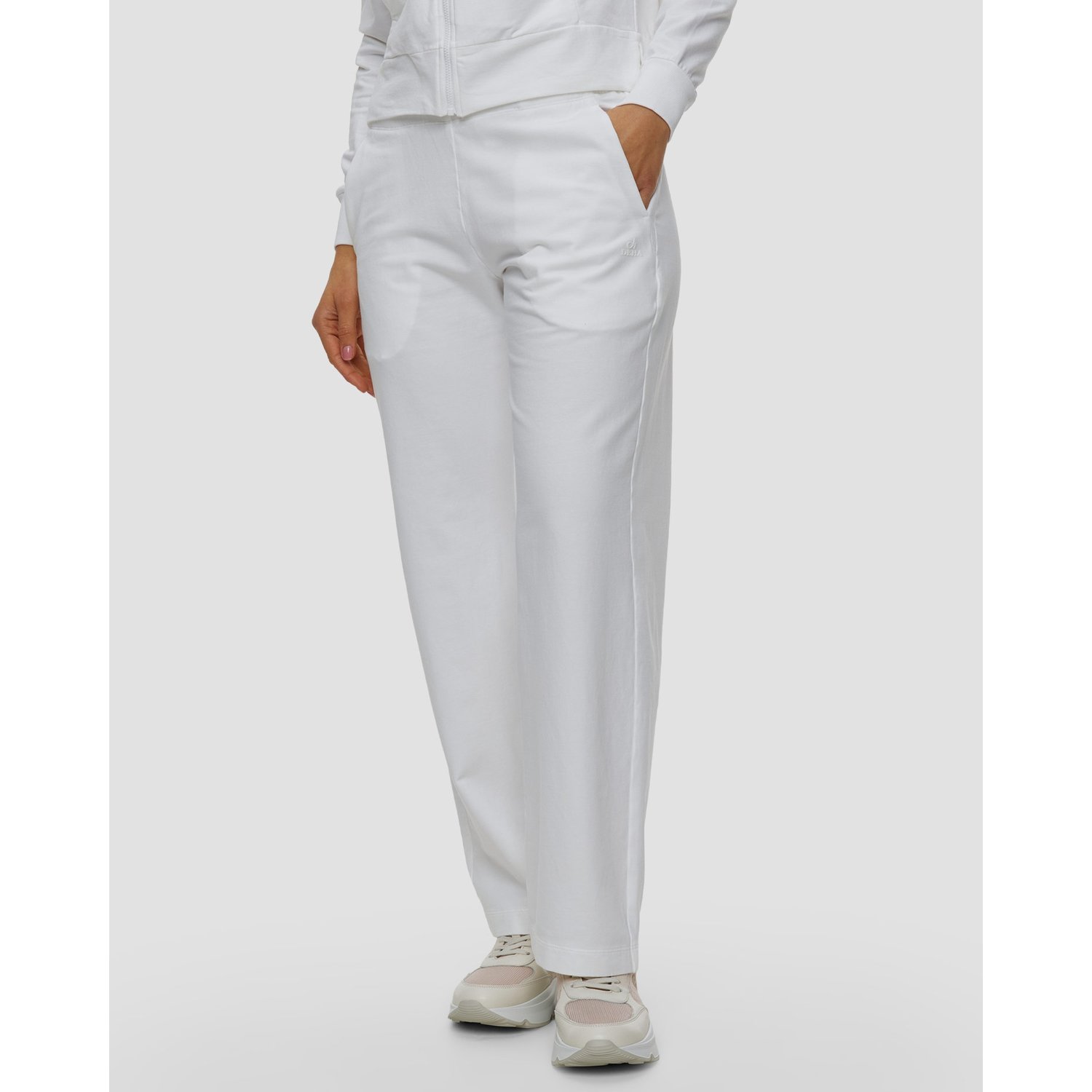 Białe Spodnie Dresowe Damskie Deha