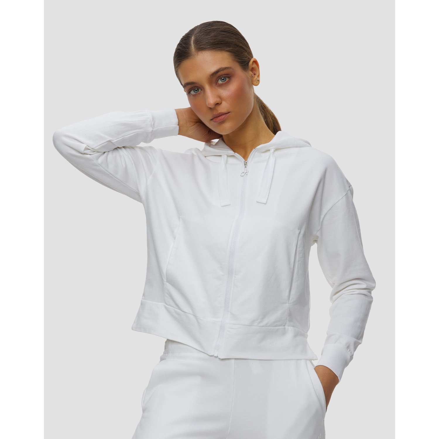 Biała Bluza Rozpinana Damska Deha