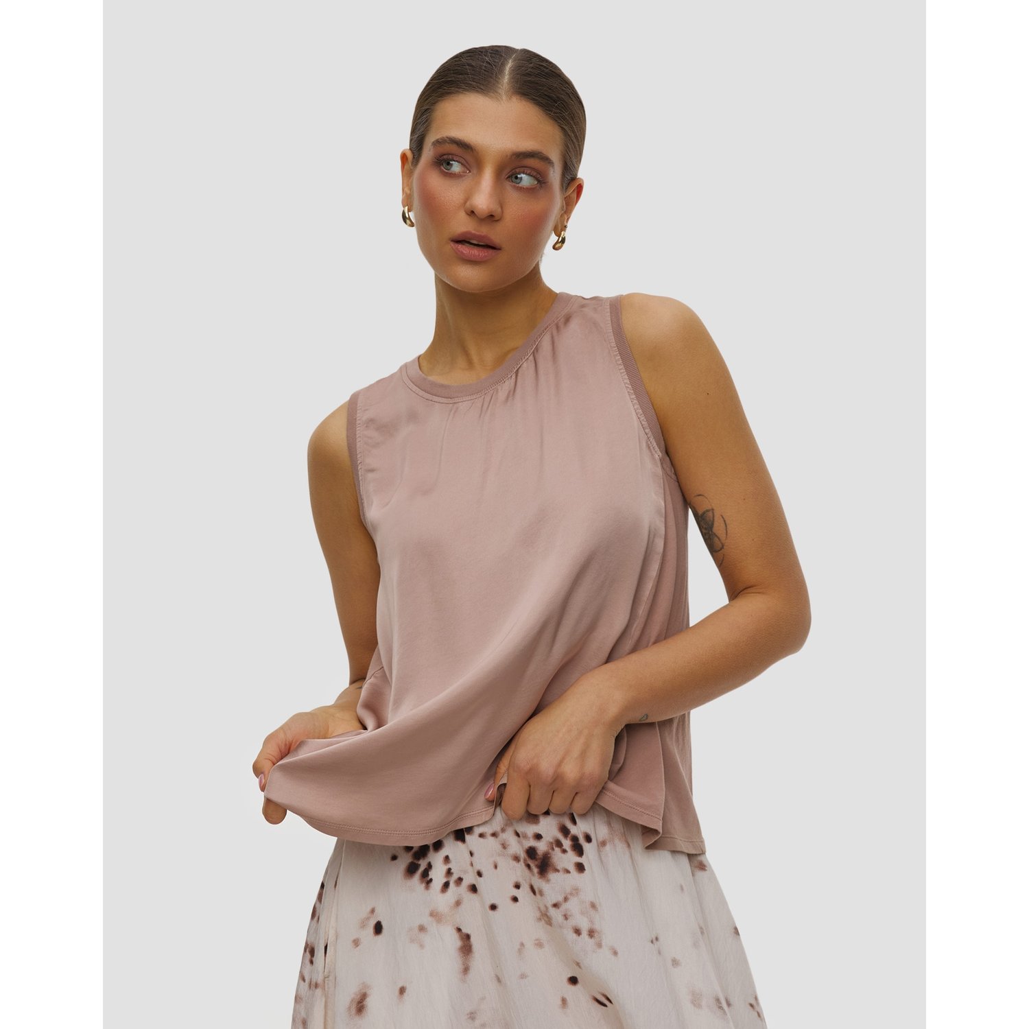 Top Damski Deha Flared Satin Front