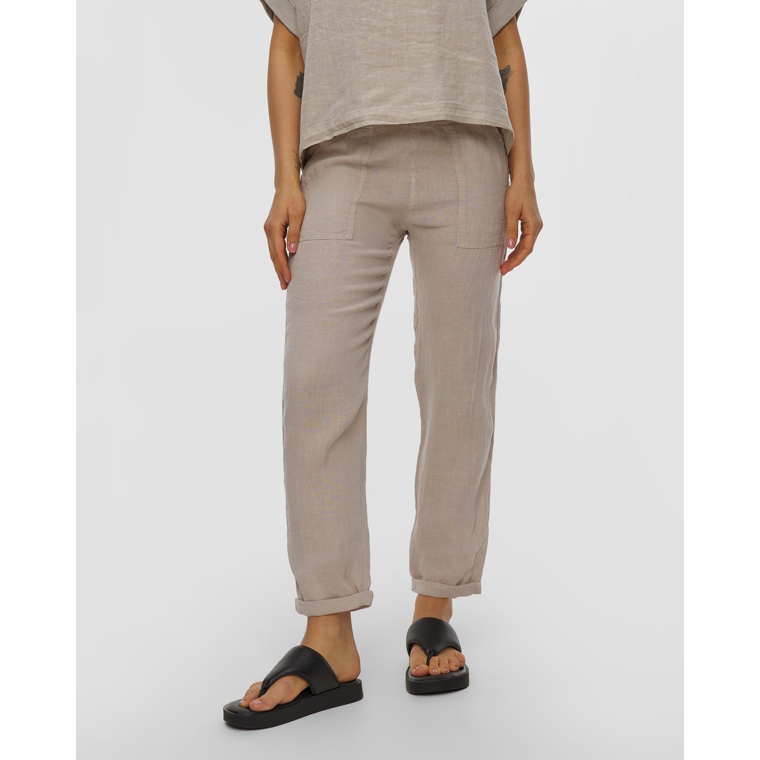 Spodnie Lniane Damskie Deha