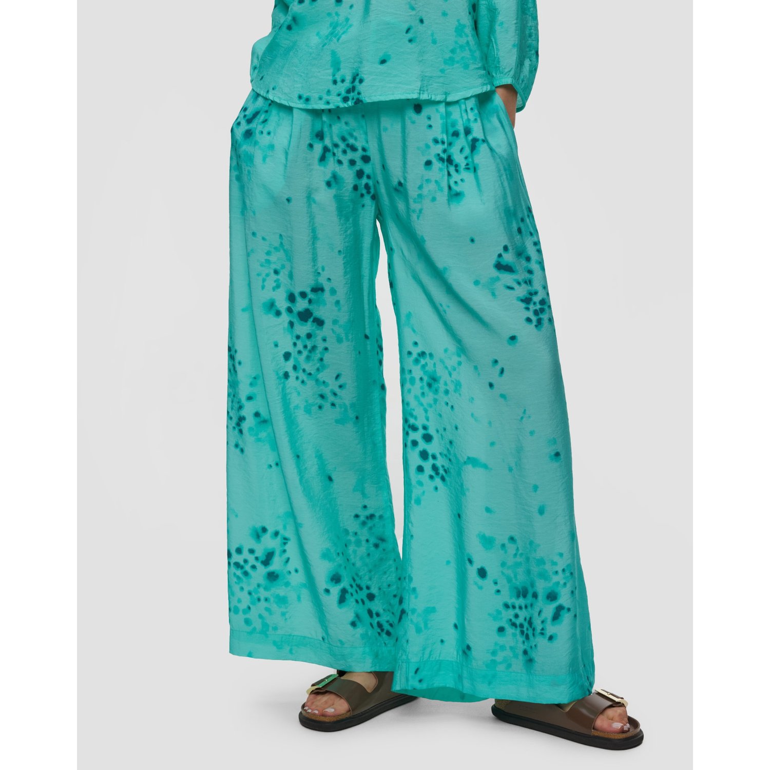 Spodnie Z Kreszowanej Wiskozy Damskie Deha