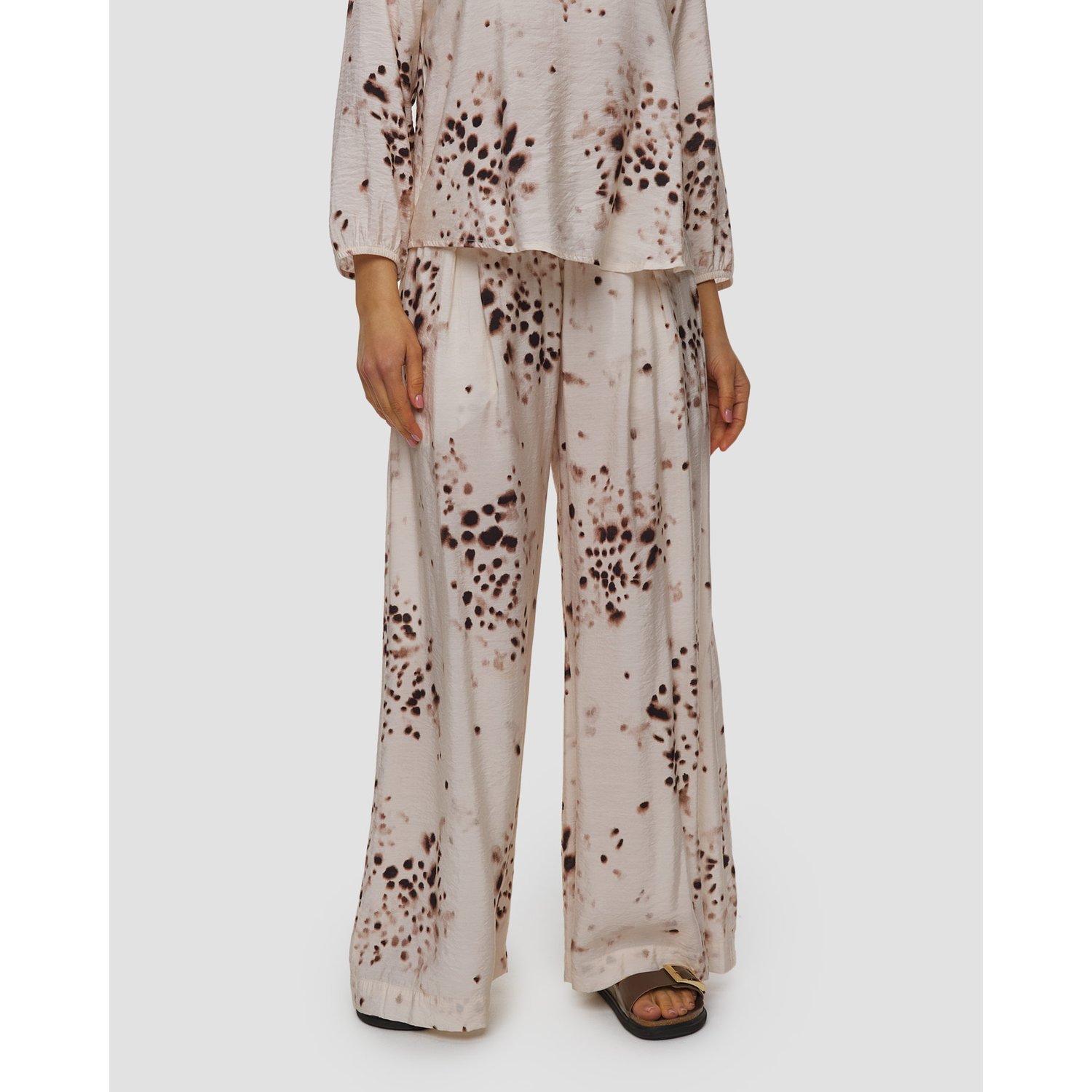 Spodnie Z Kreszowanej Wiskozy Damskie Deha