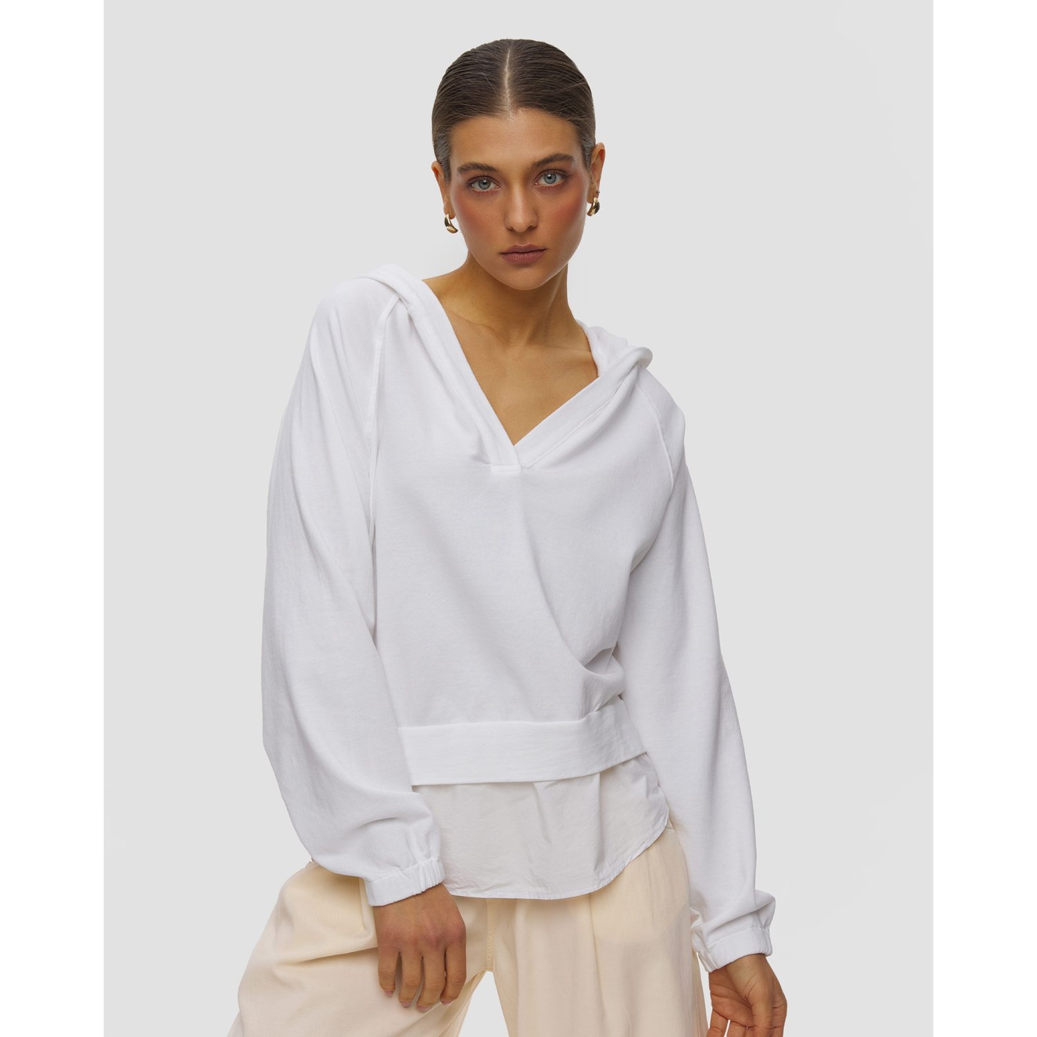 Biała Bluza Damska Deha