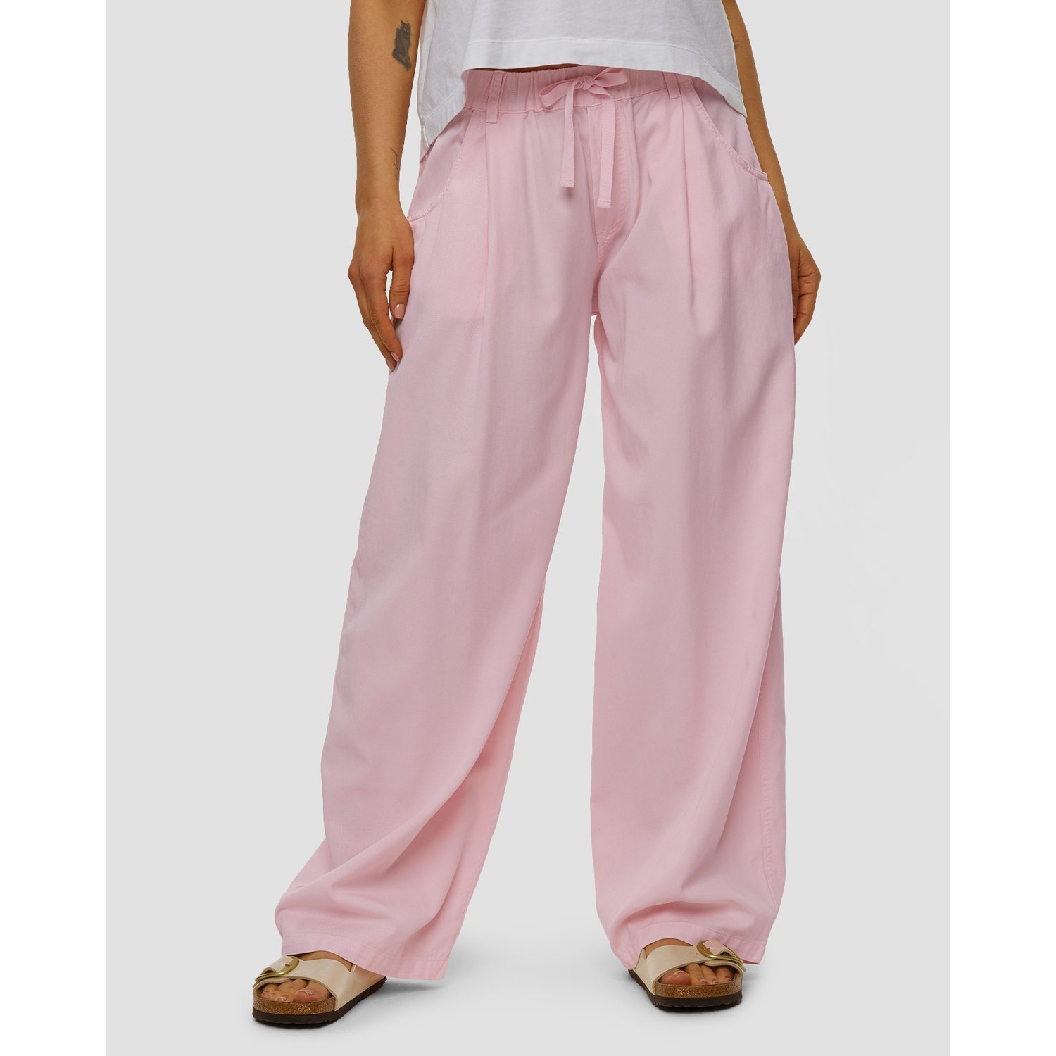 Różowe Spodnie Balloon Damskie Deha