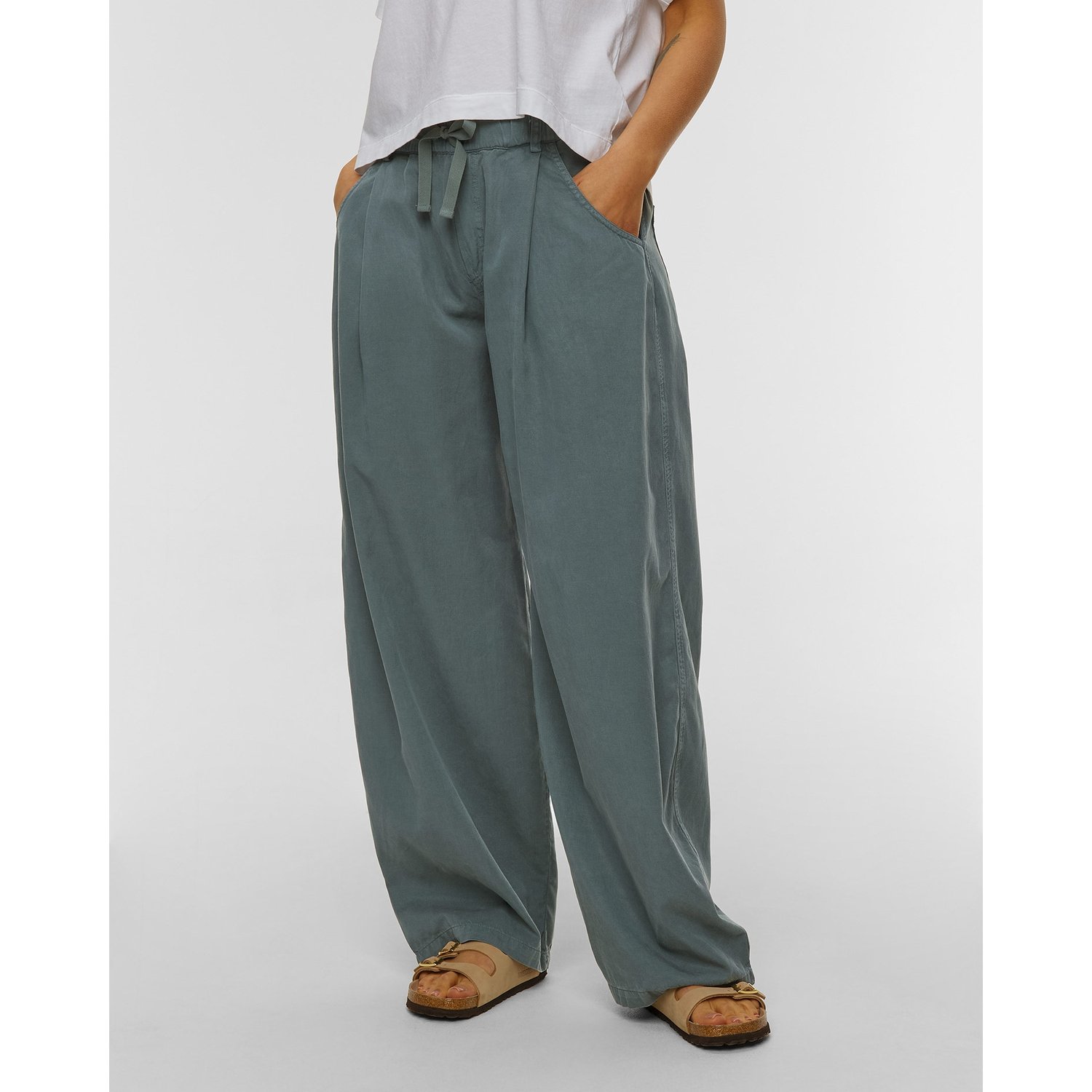 Turkusowe Spodnie Balloon Damskie Deha