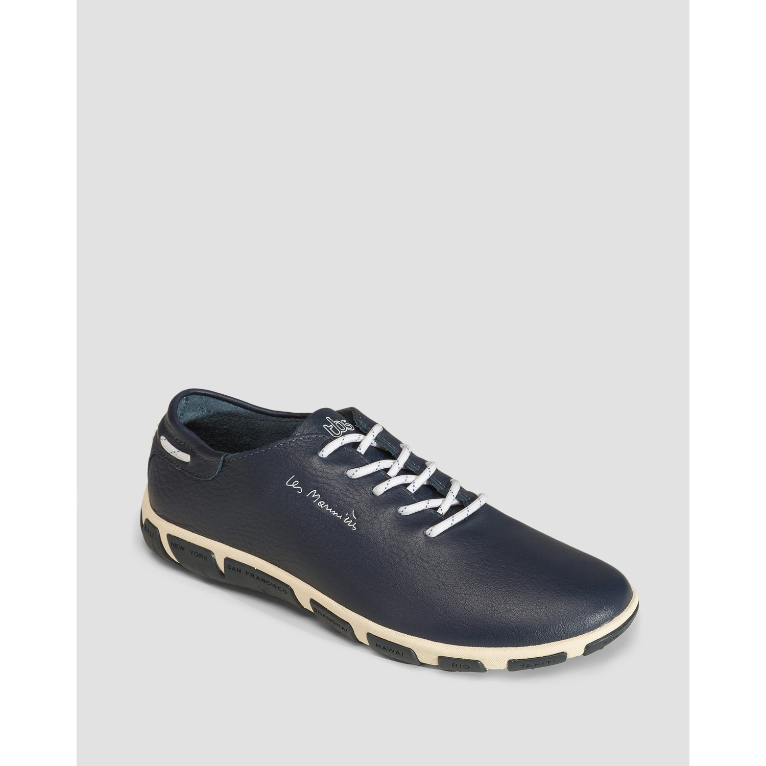 Granatowe Buty Skórzane Damskie Tbs Jazaru