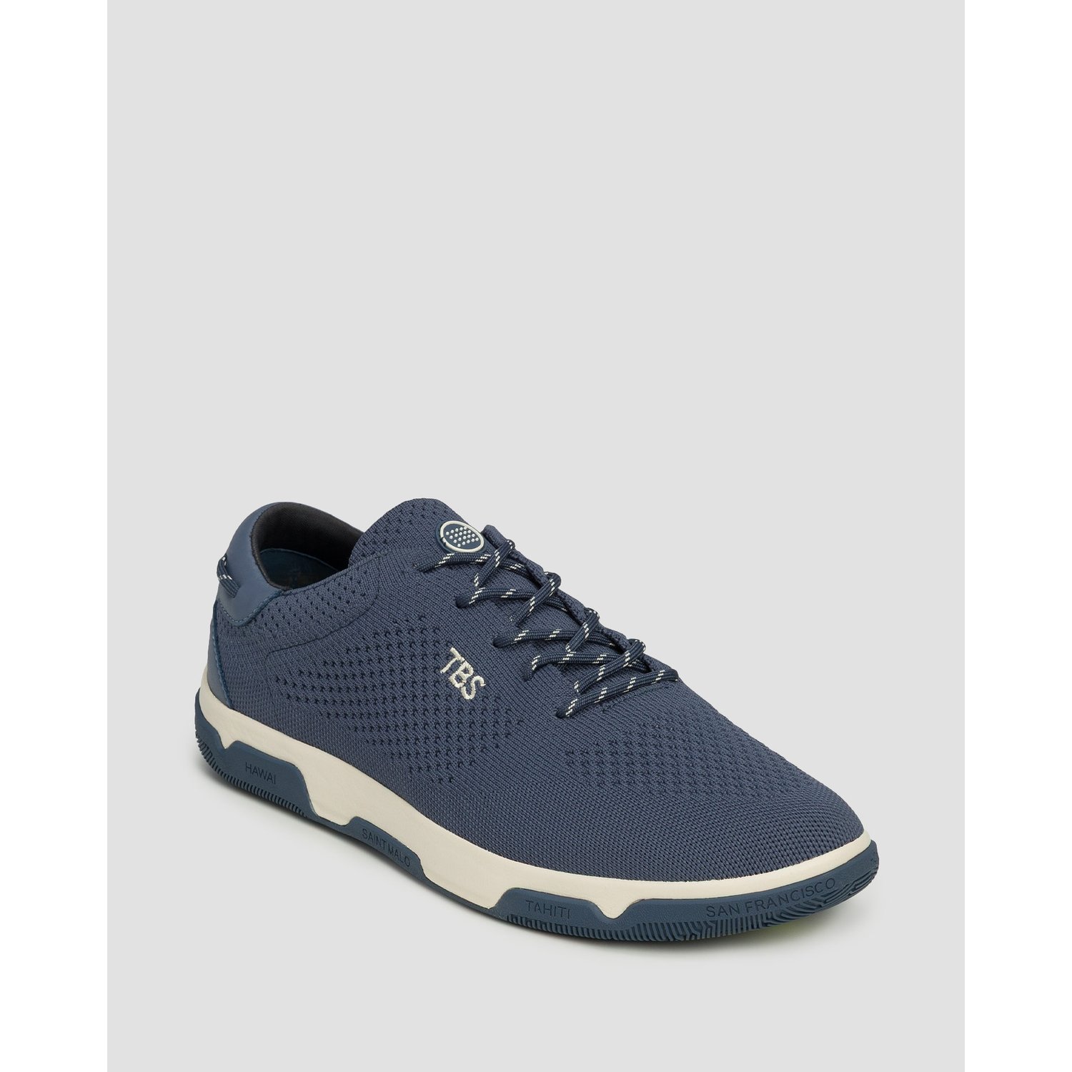 Granatowe Buty Męskie Tbs Gueknit