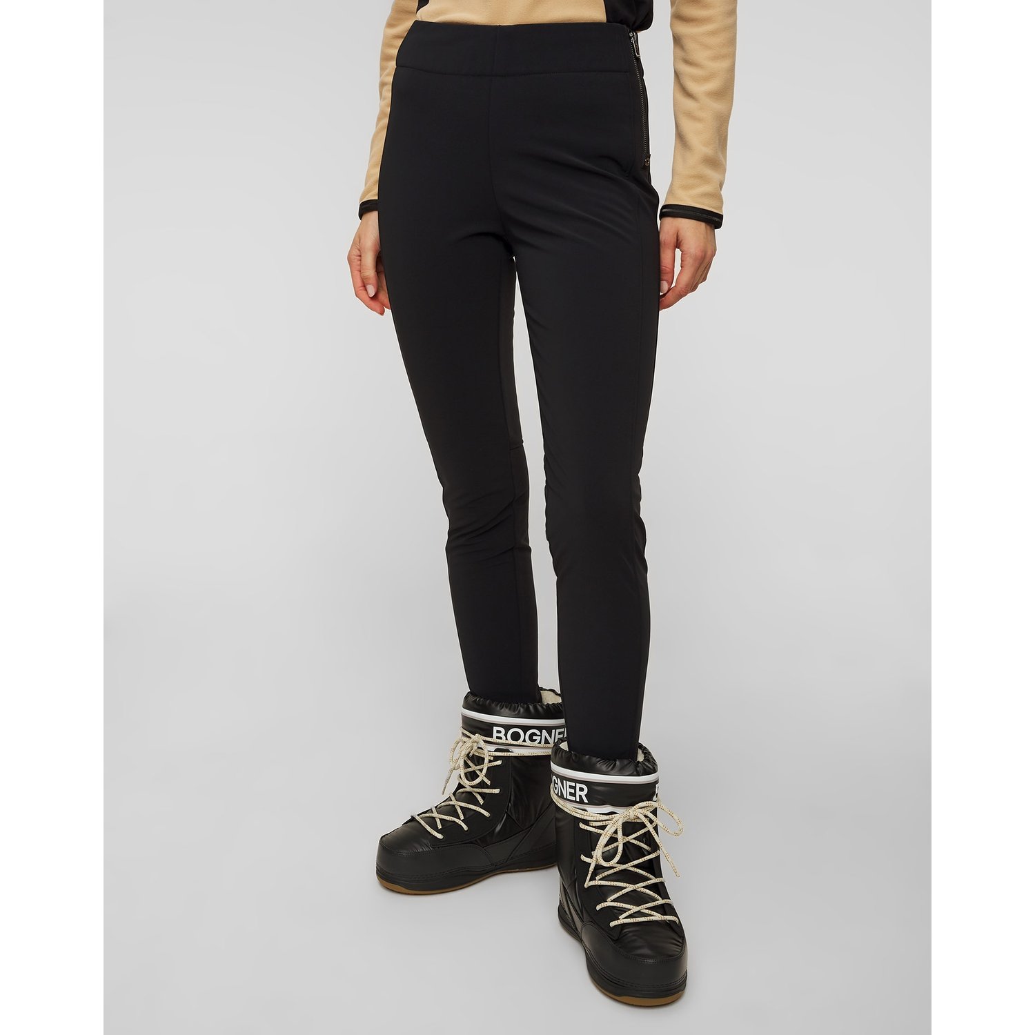 Czarne Spodnie Softshell Damskie Bogner Roma