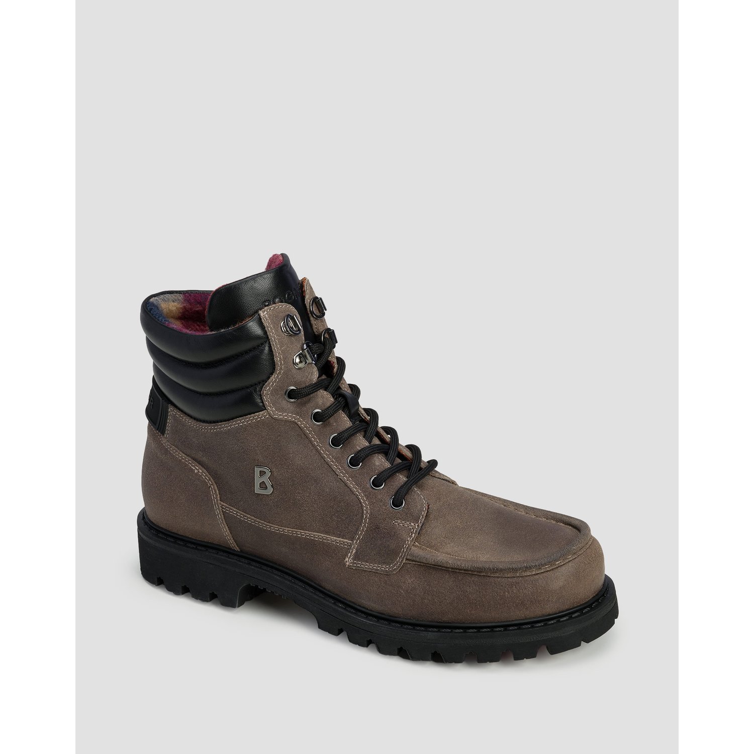 Wysokie Buty Skórzane Męskie Bogner Helsinki S 25 B Taupe