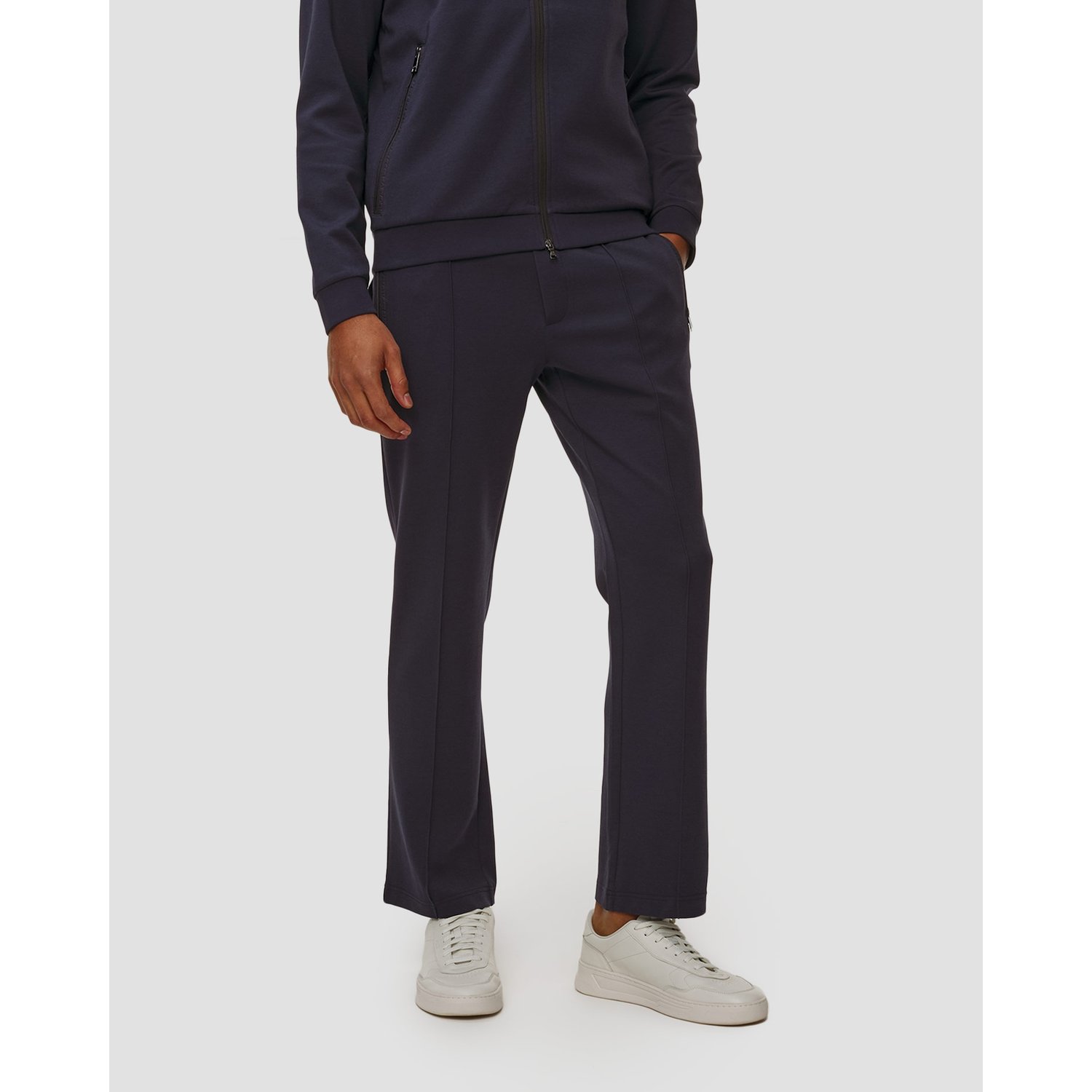 Granatowe Spodnie Z Modalem Męskie Bogner Reed