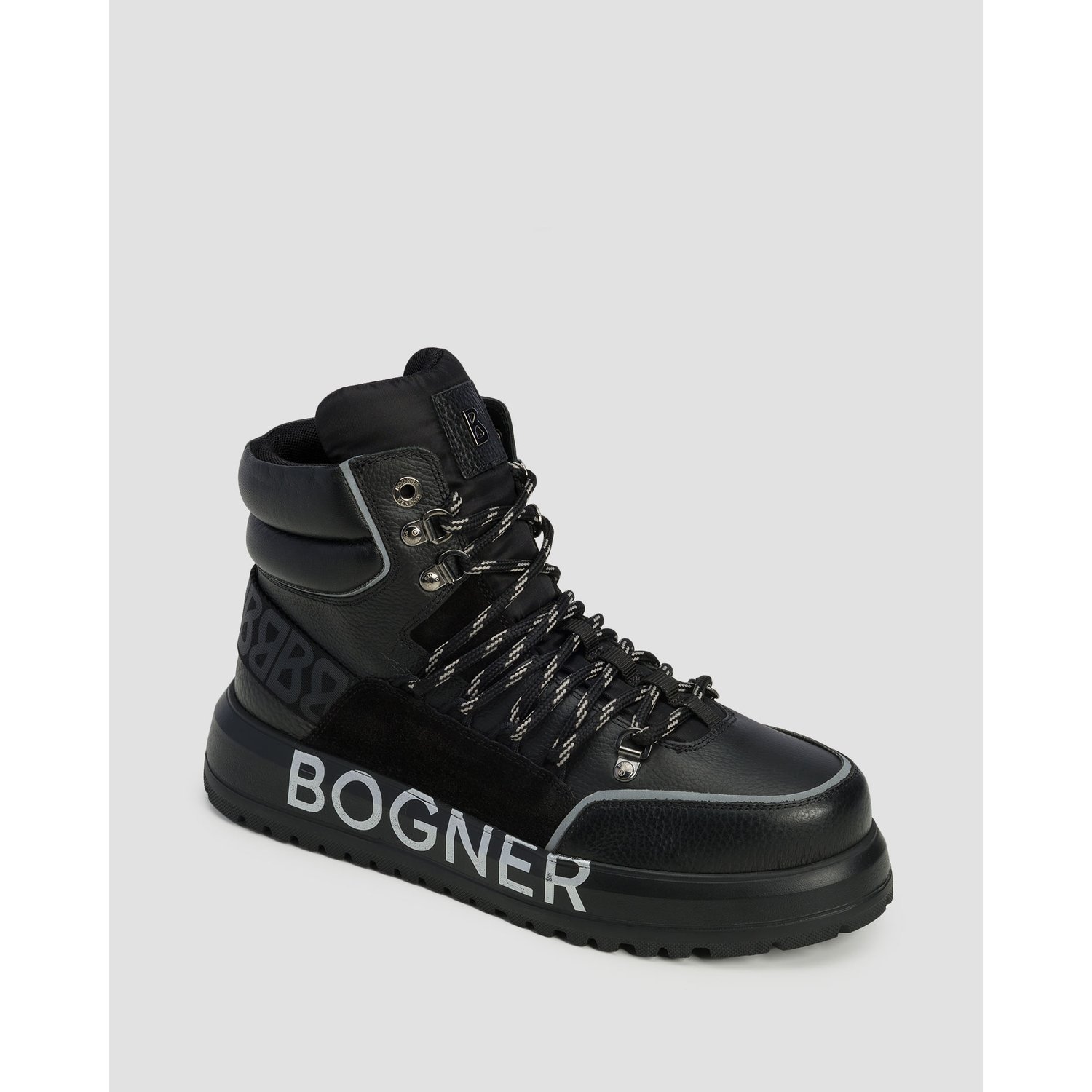 Czarne Buty Zimowe Ze Skóry Damskie Bogner Antwerp L20