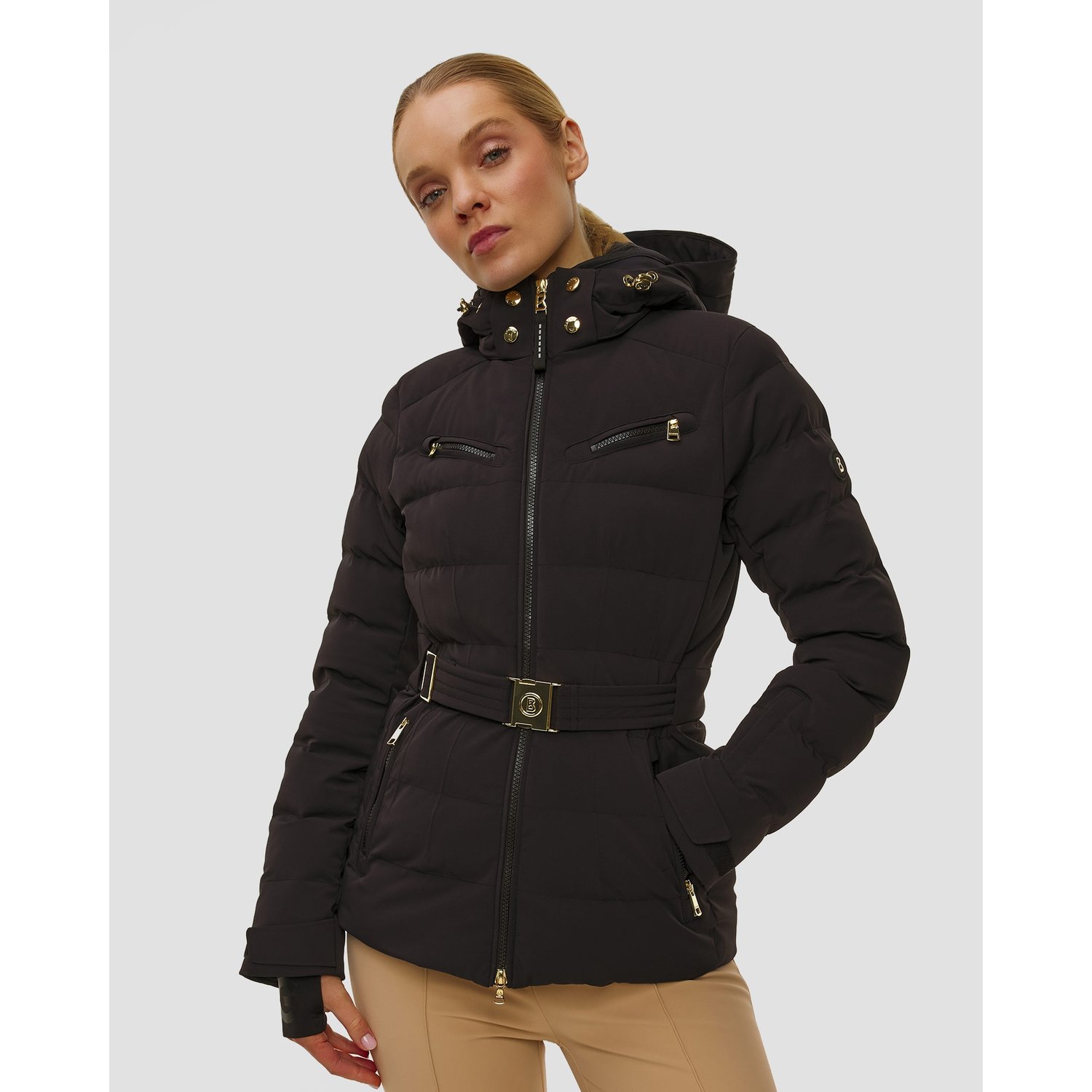 Czarna Kurtka Narciarska Damska Bogner Ellya2-t