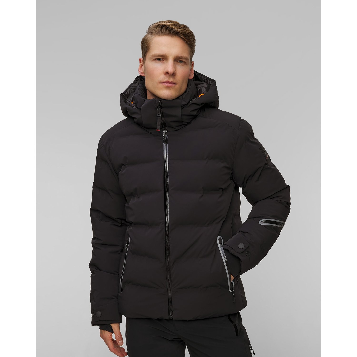 Czarna Kurtka Narciarska Męska Bogner Fire+ice Tec-luka
