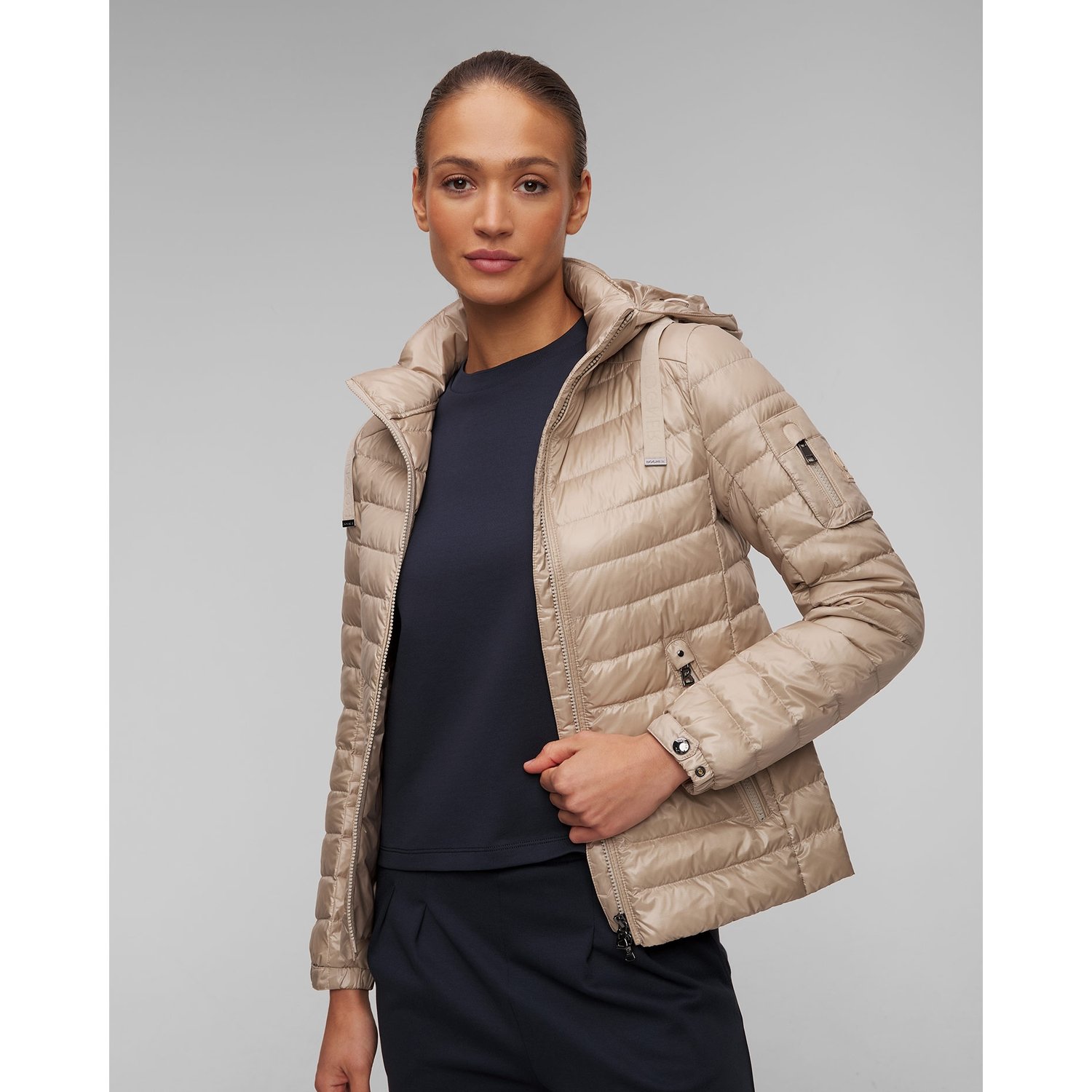 Beżowa Kurtka Damska Bogner Farah-d