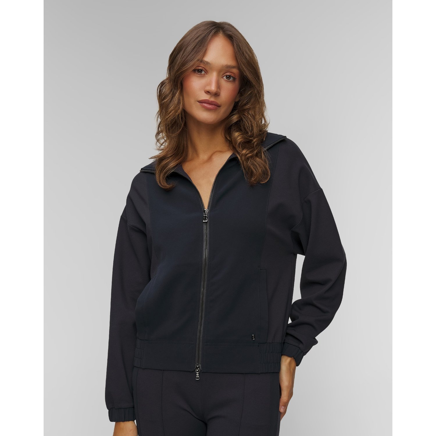 Granatowa Bluza Z Wiskozy Damska Bogner Adrienne