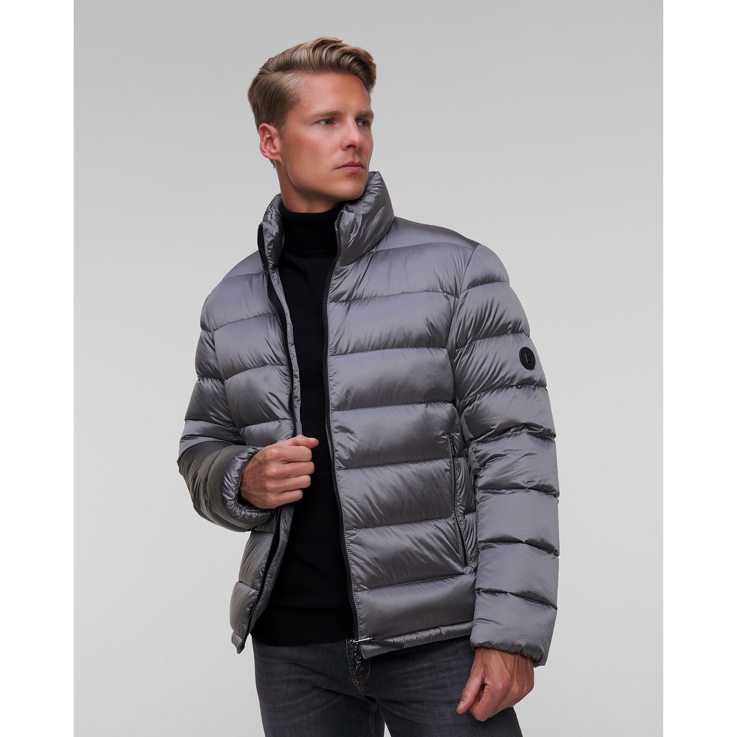 Szara Kurtka Puchowa Męska Bogner Hugh-d