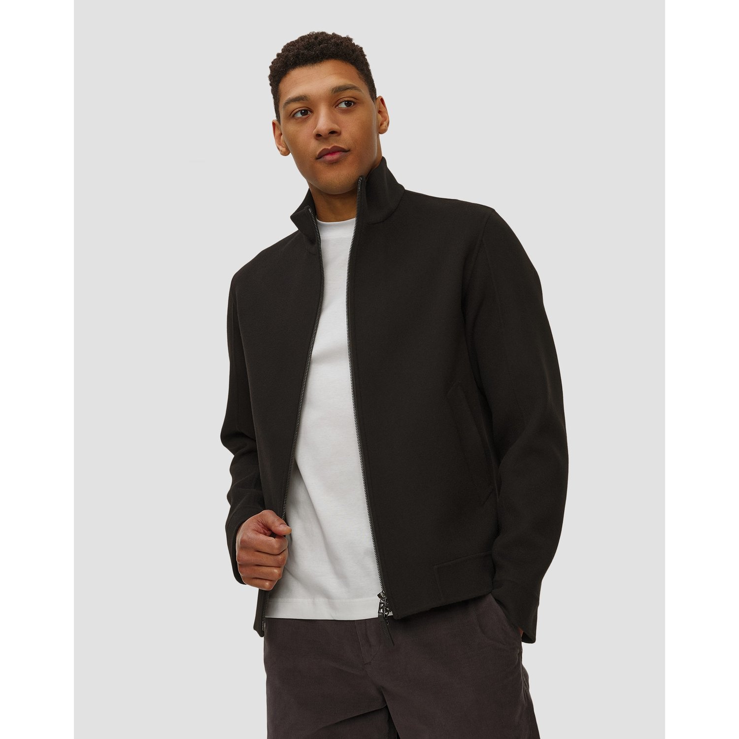 Czarna Wełniana Bluza Rozpinana Męska Bogner Brice-w