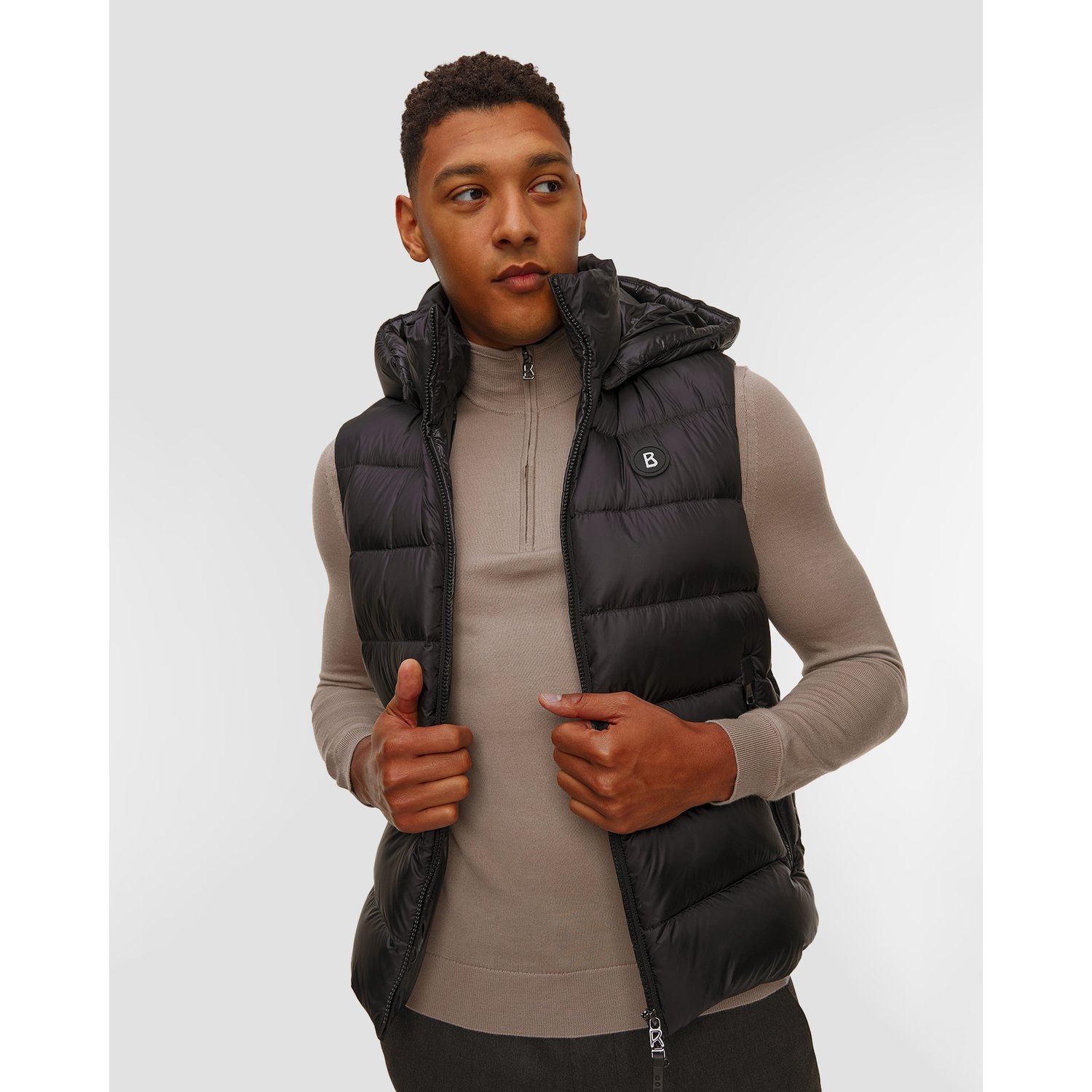 Czarna Kamizelka Puchowa Męska Bogner Holger-d