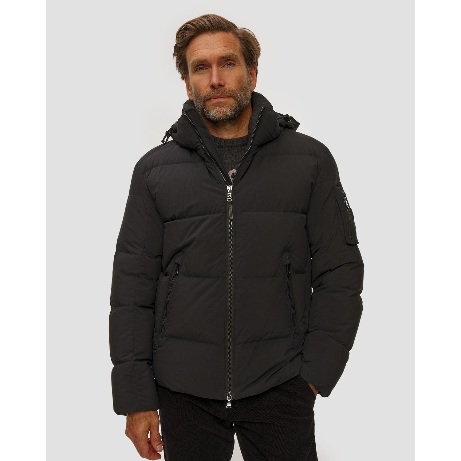 Czarna Kurtka Zimowa Męska Bogner Jamy-d2