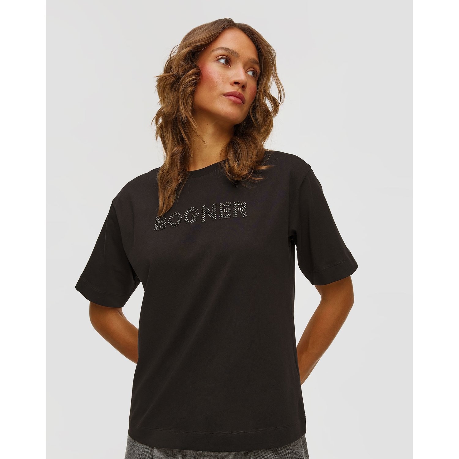 Czarny T-shirt Damski Bogner Heda