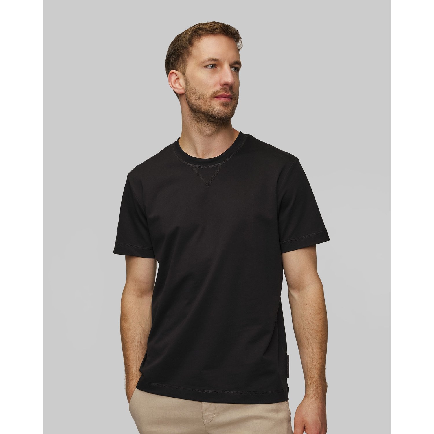 Czarny T-shirt Męski Bogner Dino