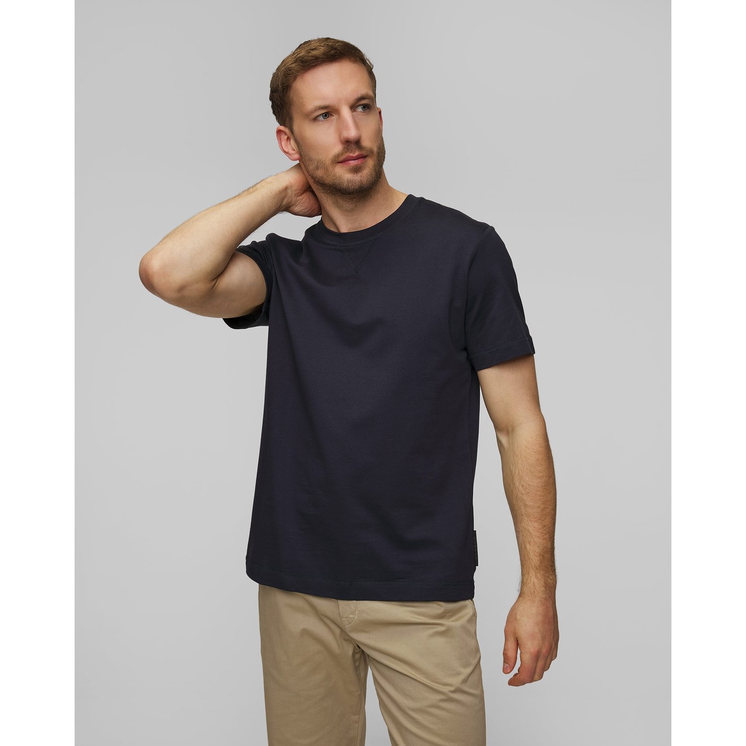 Granatowy T-shirt Męski Bogner Dino