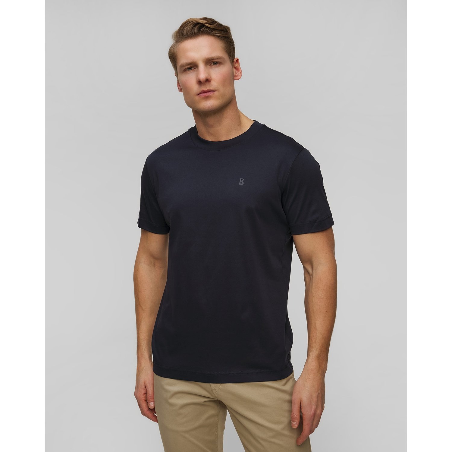Granatowy T-shirt Męski Bogner Ryan-1
