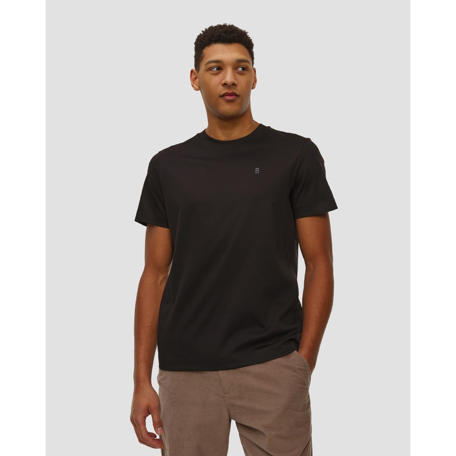 Czarny T-shirt Męski Bogner Ryan