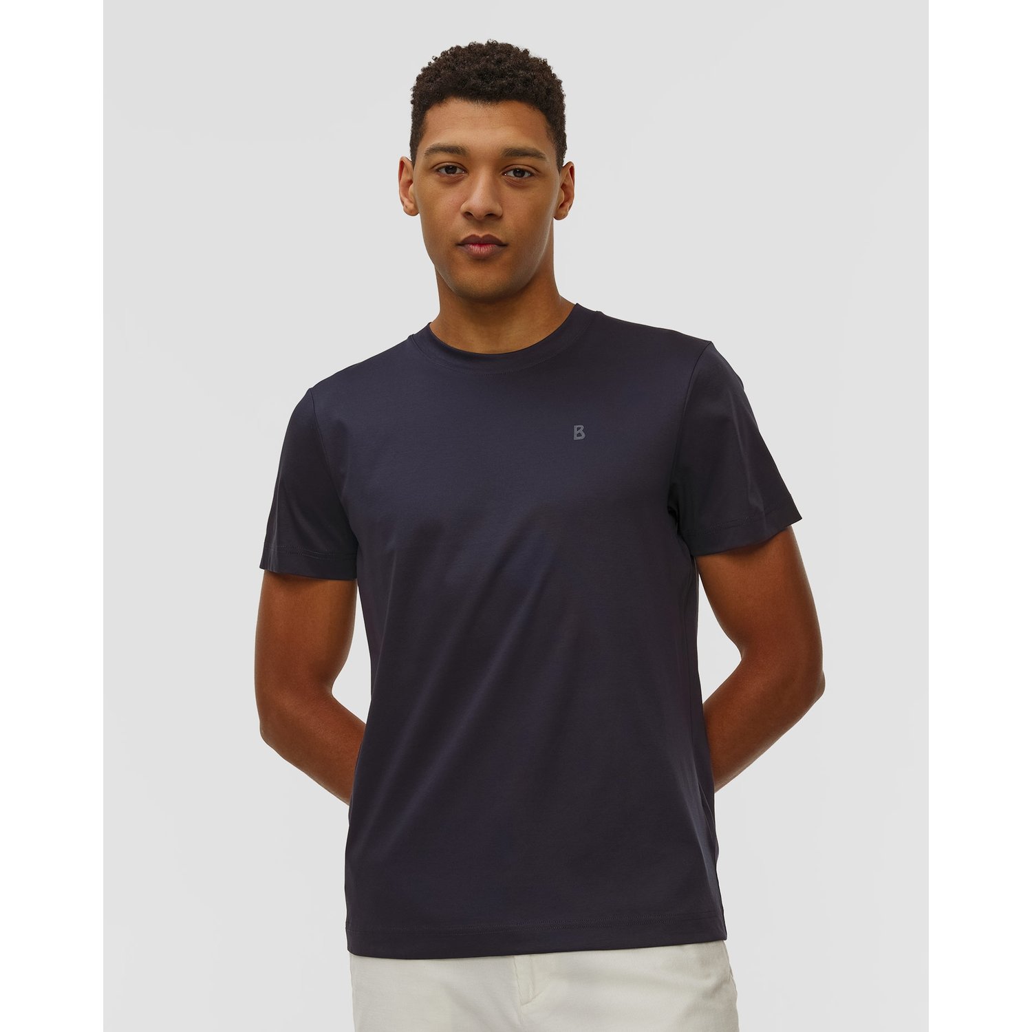 Granatowy T-shirt Męski Bogner Ryan