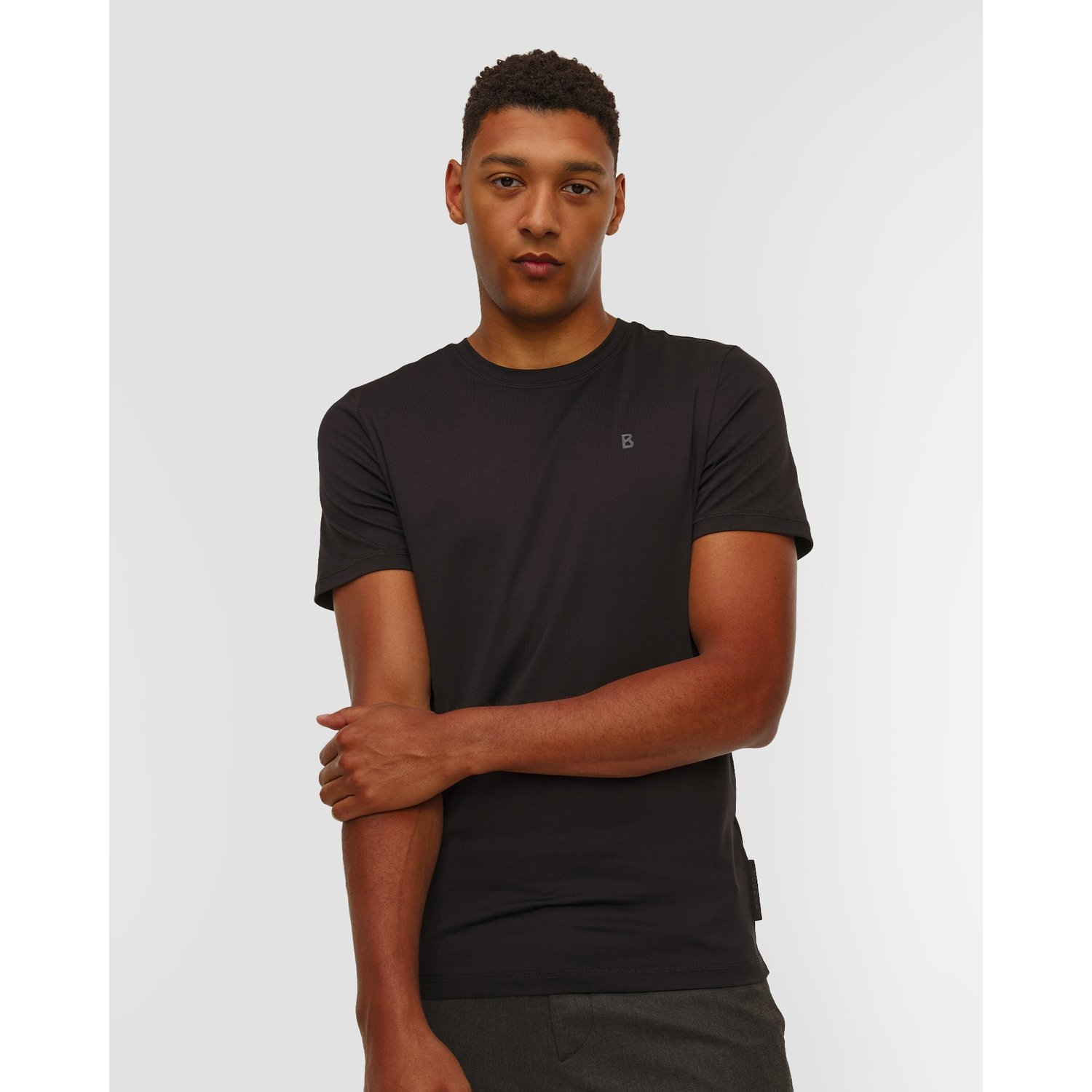 Czarny T-shirt Męski Bogner Roc