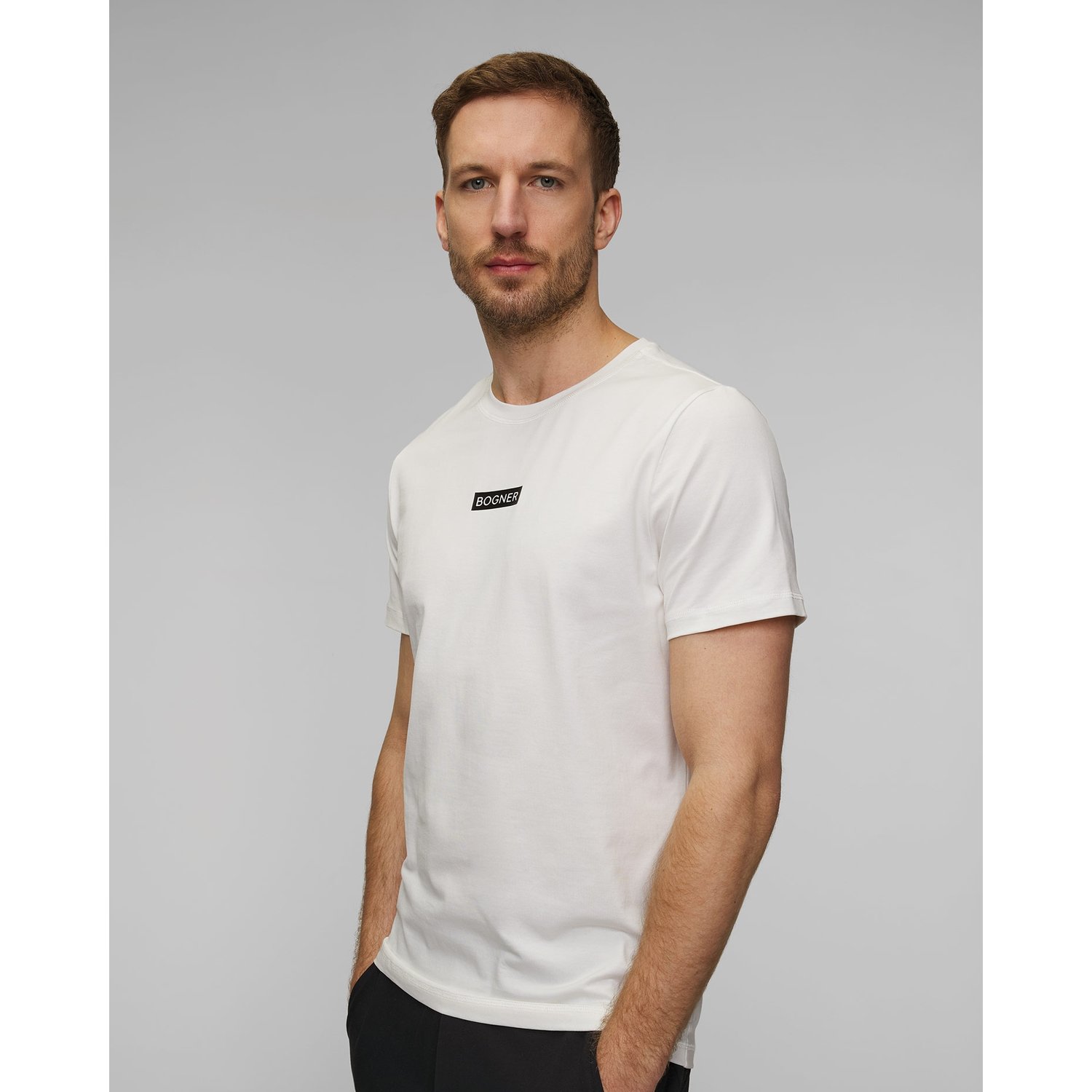 Biały T-shirt Męski Bogner Roc