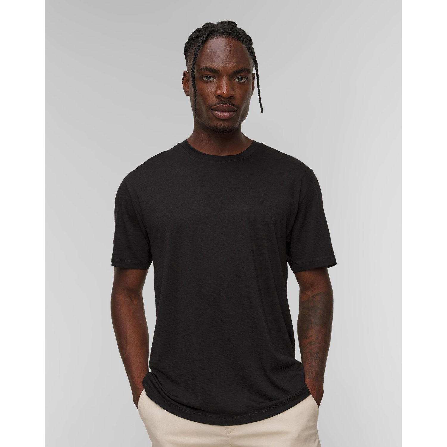 Czarny T-shirt Wełniany Męski Bogner Liam