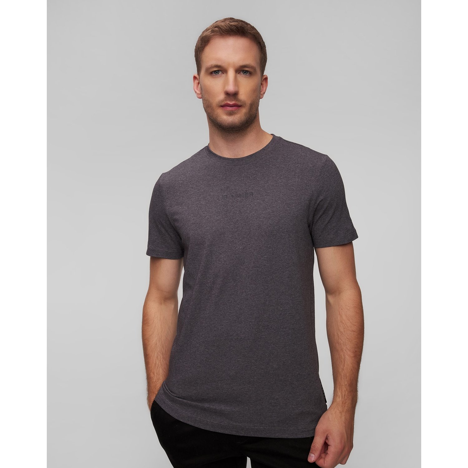 Szary T-shirt Męski Bogner Roc