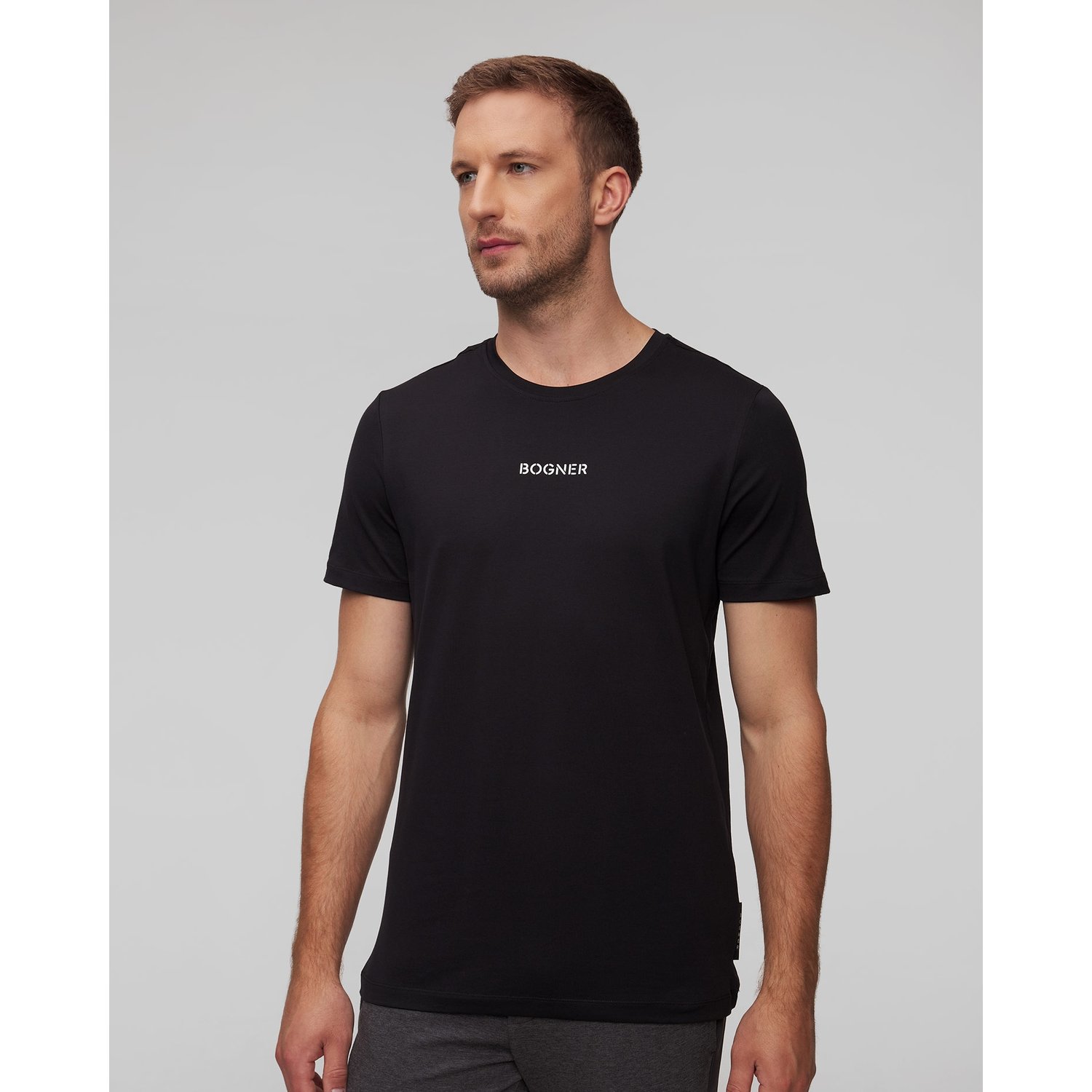 Czarny T-shirt Męski Bogner Roc