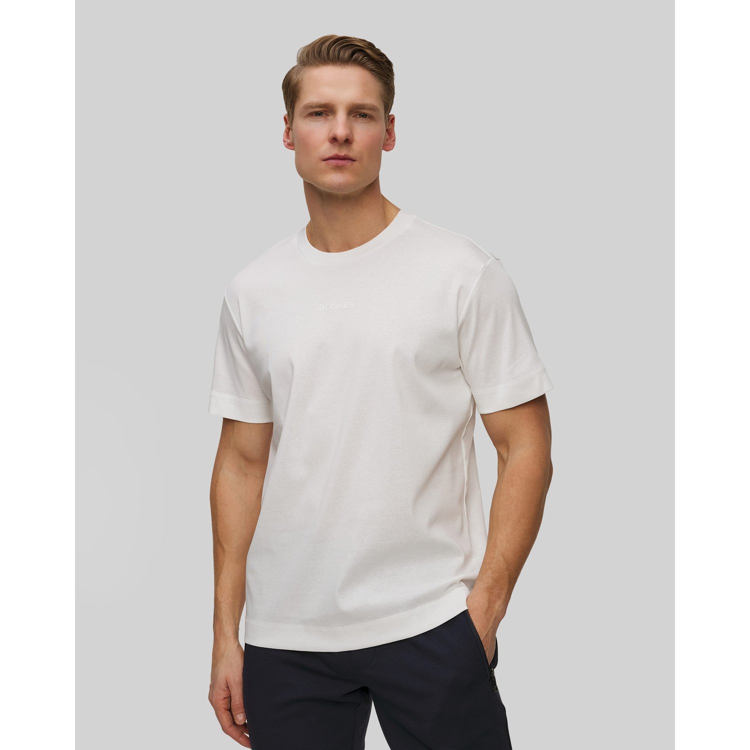 Biały T-shirt Męski Bogner Lukas-1
