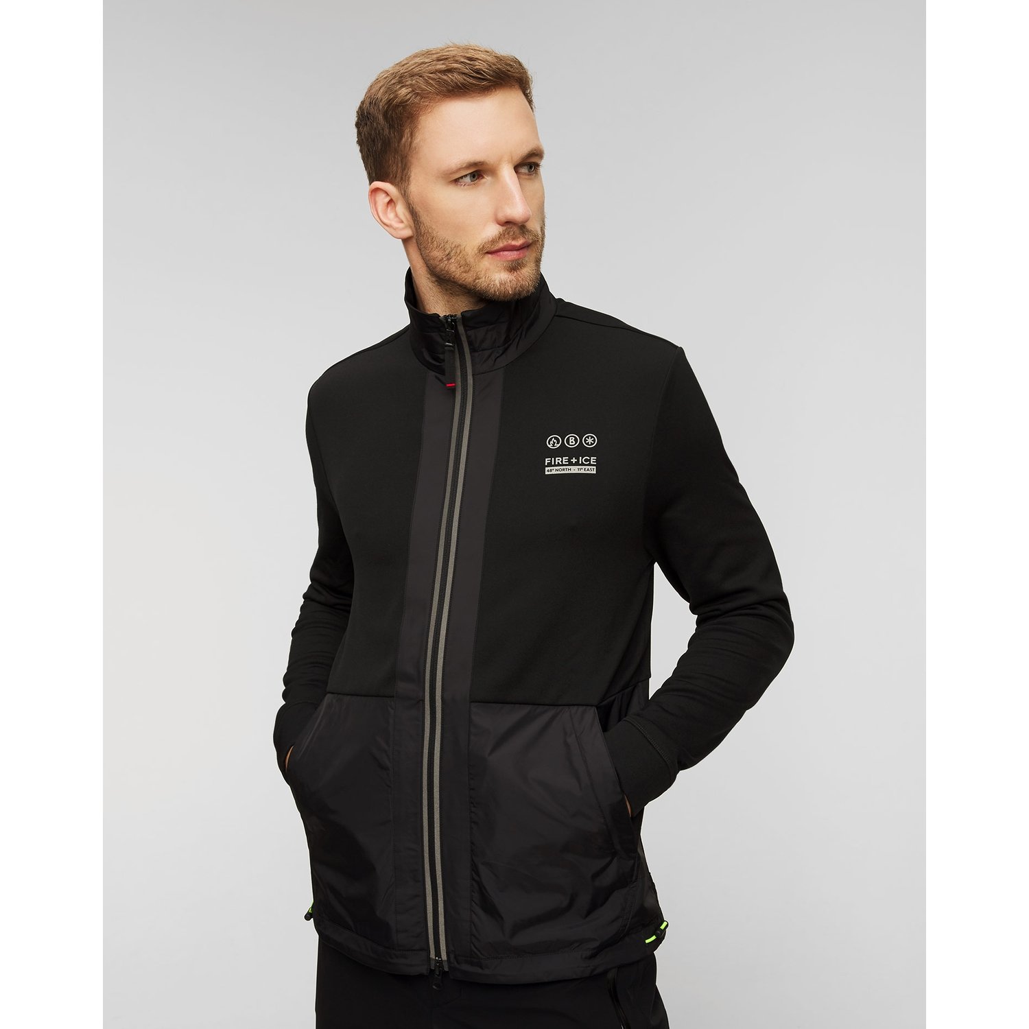 Czarna Bluza Hybrydowa Męska Bogner Fire+ice Bjoerk